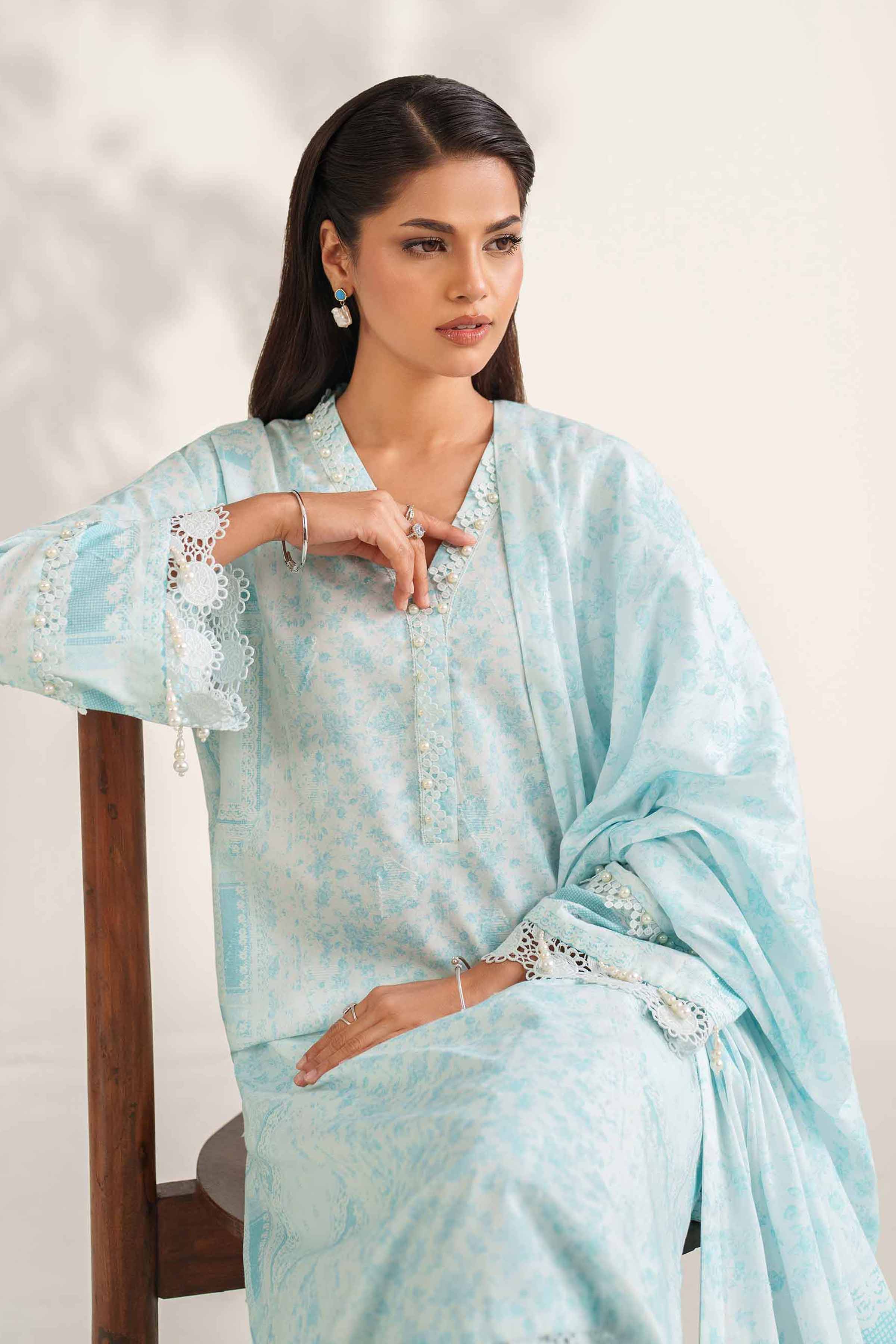 3 Piece - Digital Printed Jacquard Suit - 42502119