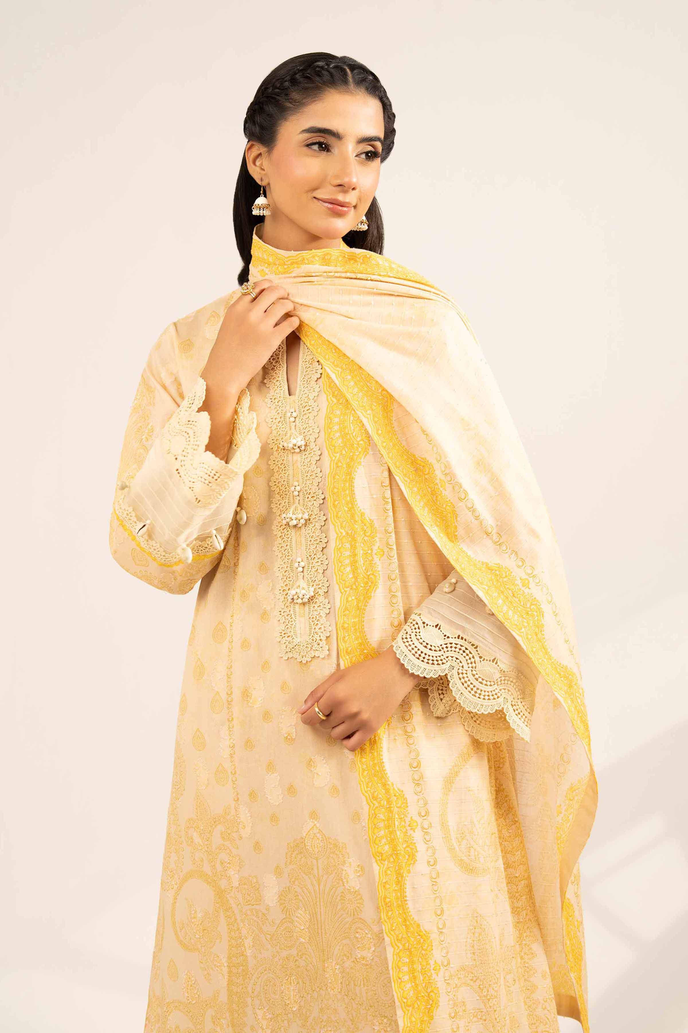 3 Piece - Digital Printed Jacquard Suit - 42502121