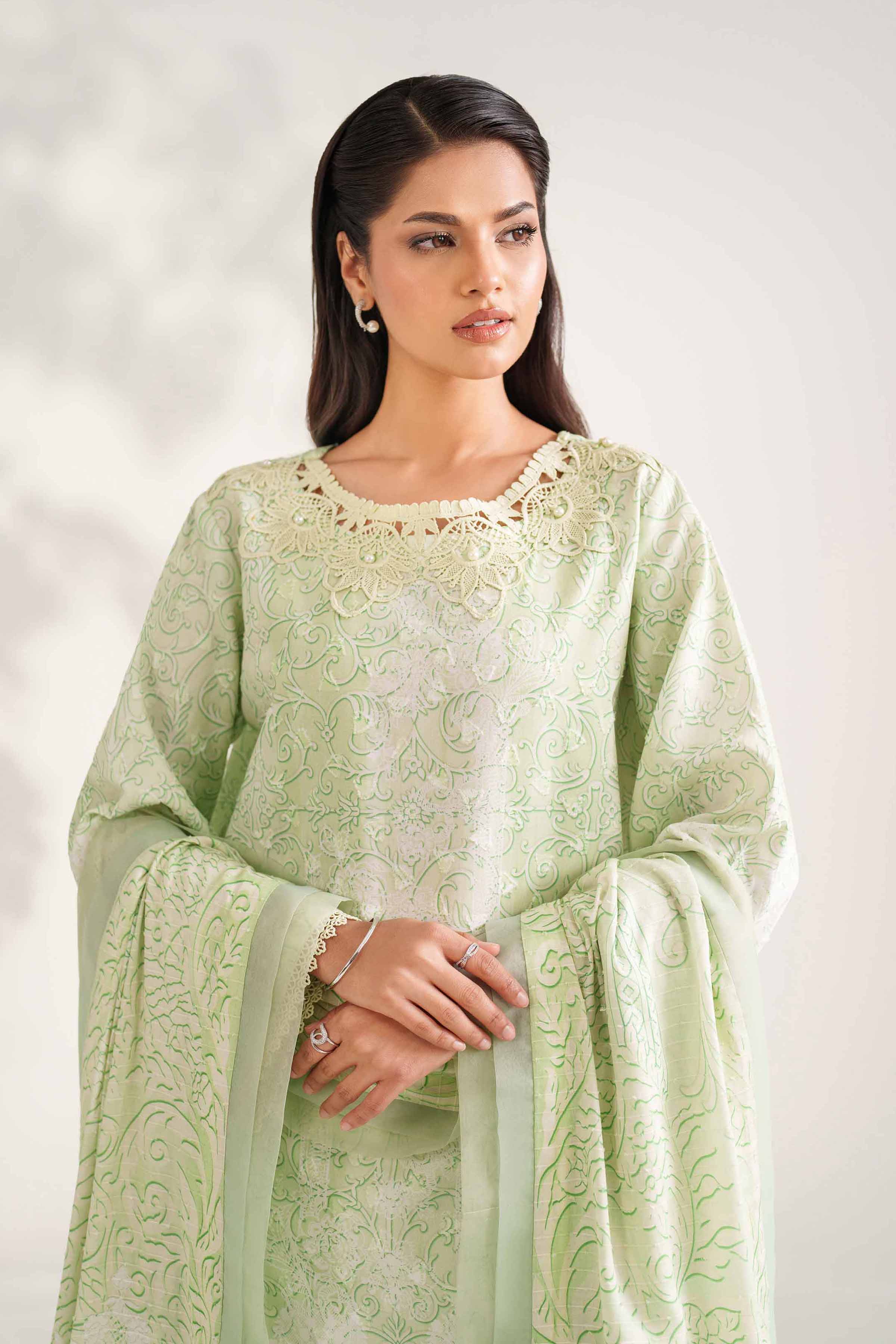 3 Piece - Digital Printed Jacquard Suit - 42502123