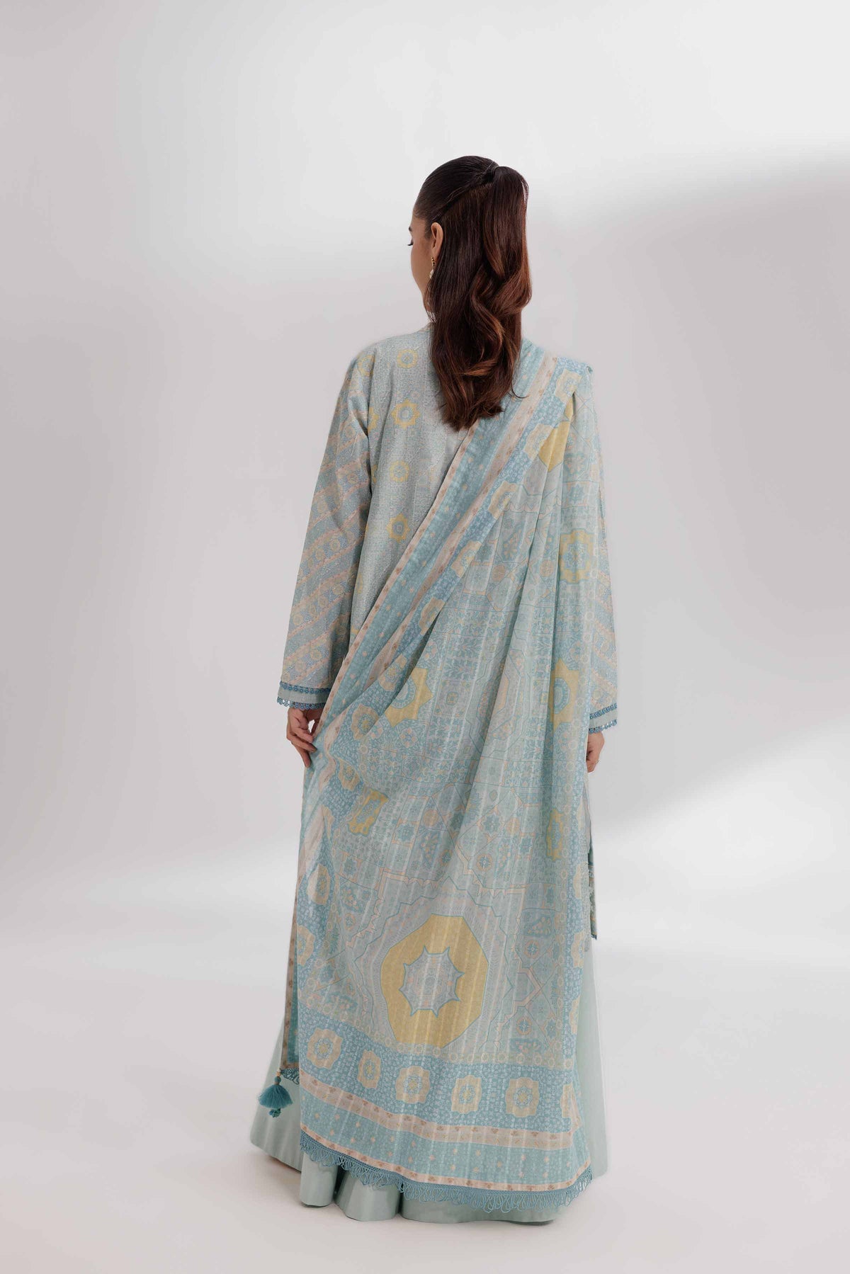 3 Piece - Digital Printed Embroidered Suit - 42502206