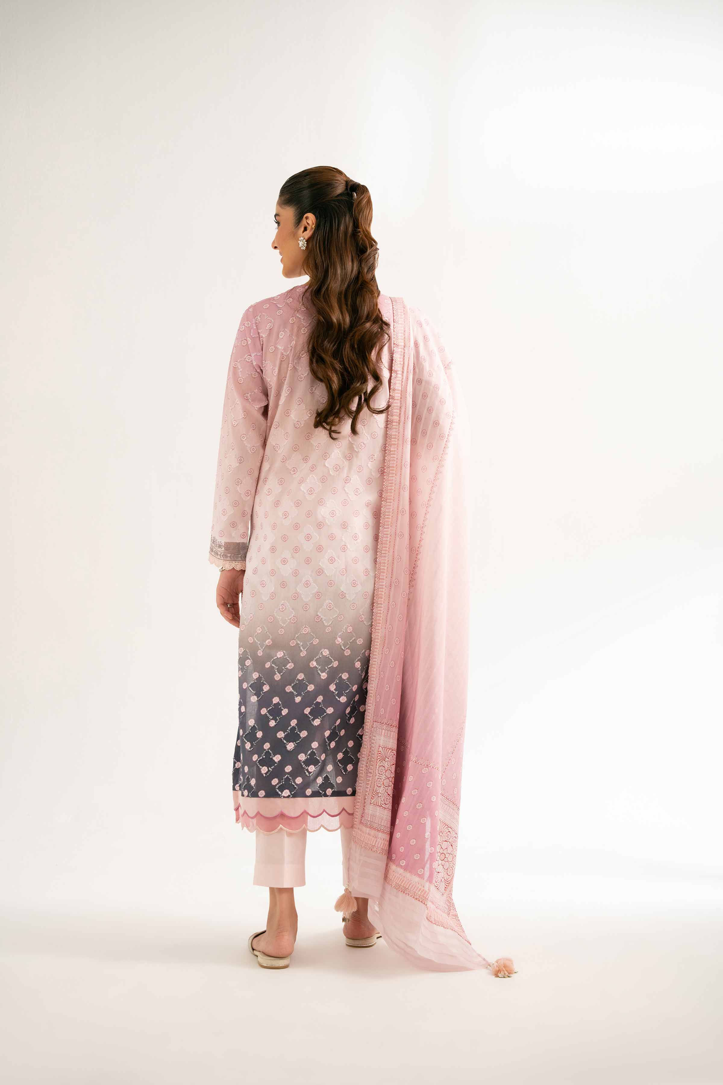 3 Piece - Digital Printed Embroidered Suit - 42502207