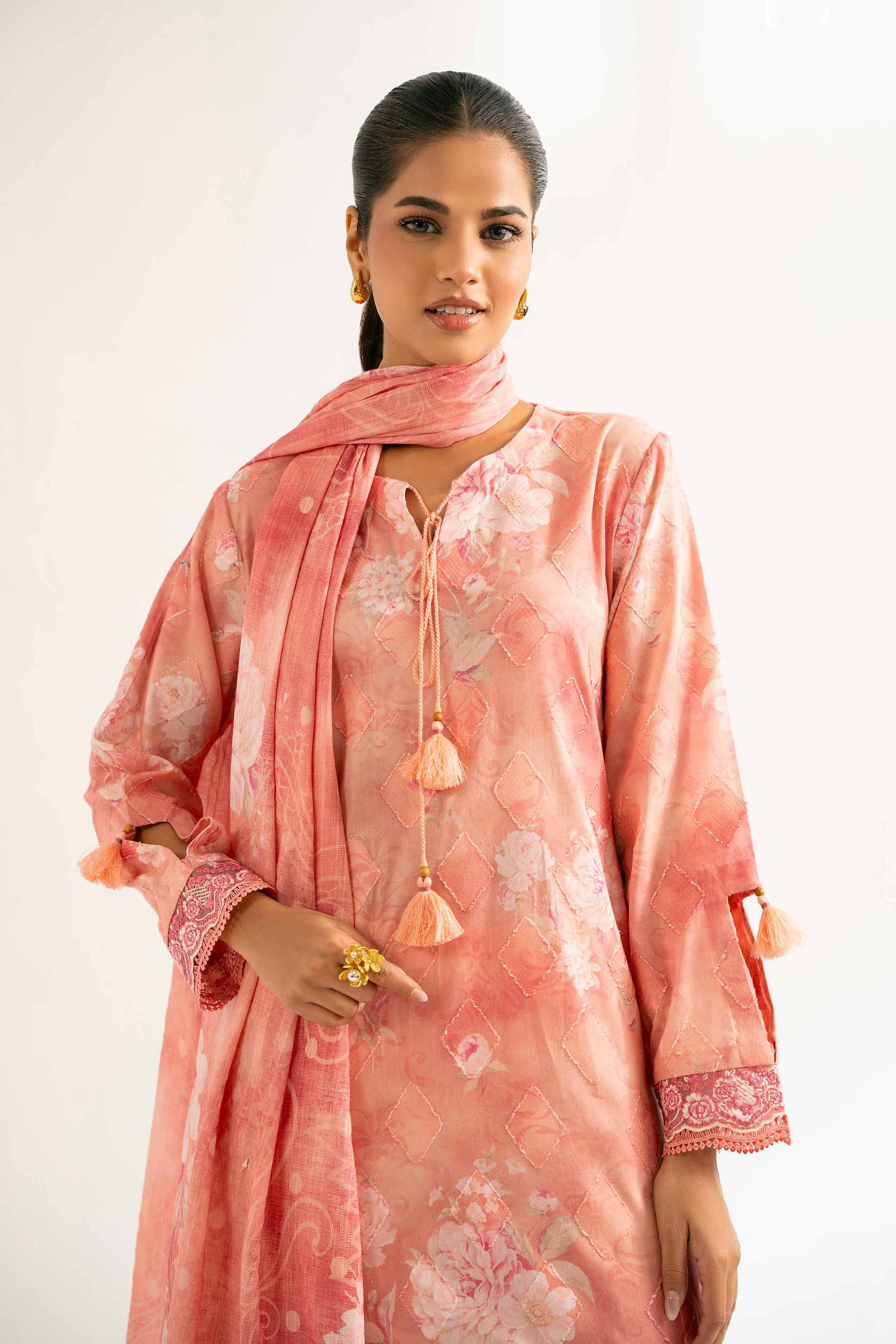 3 Piece - Digital Printed Embroidered Suit - 42502210