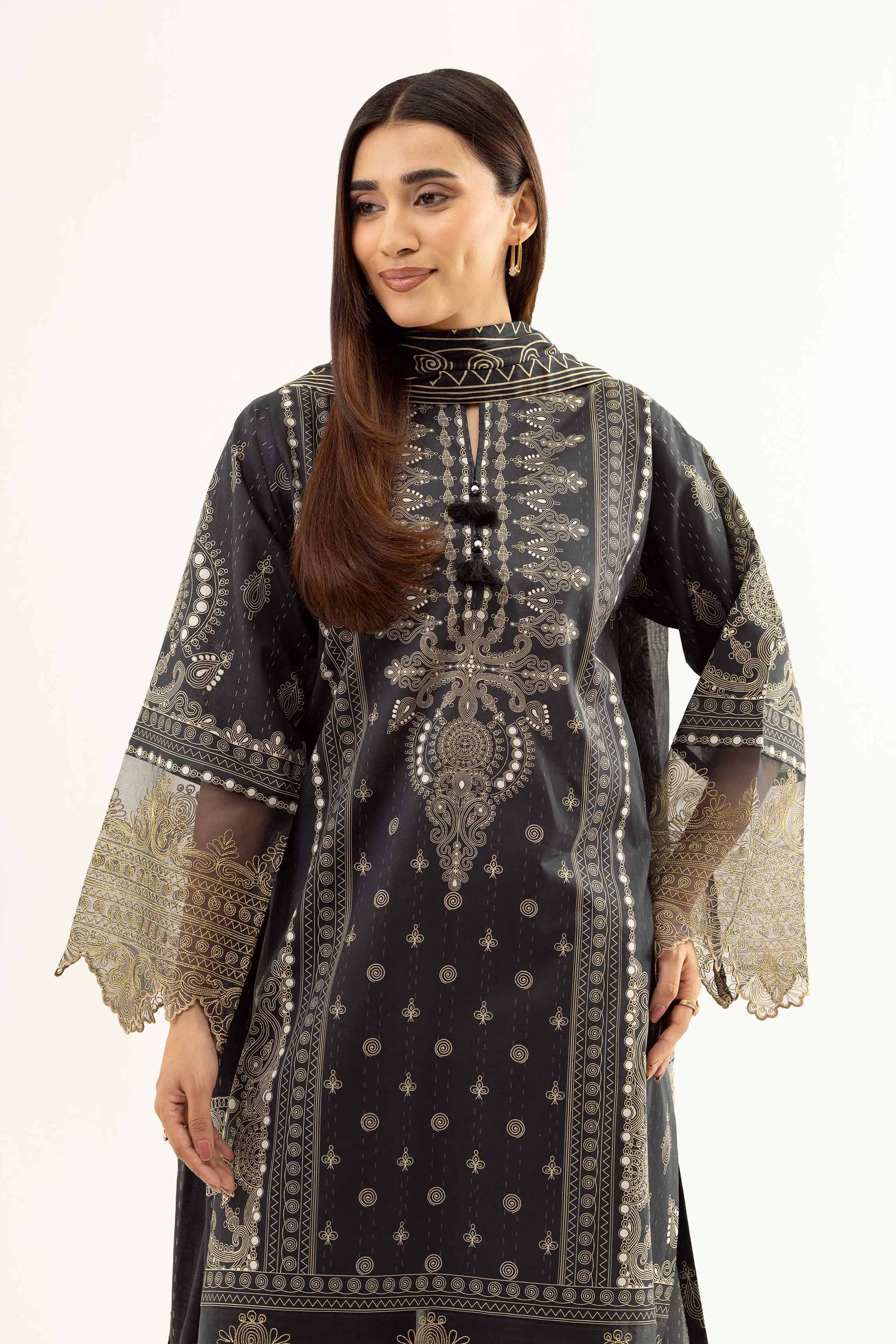 3 Piece - Digital Printed Embroidered Suit - 42502232