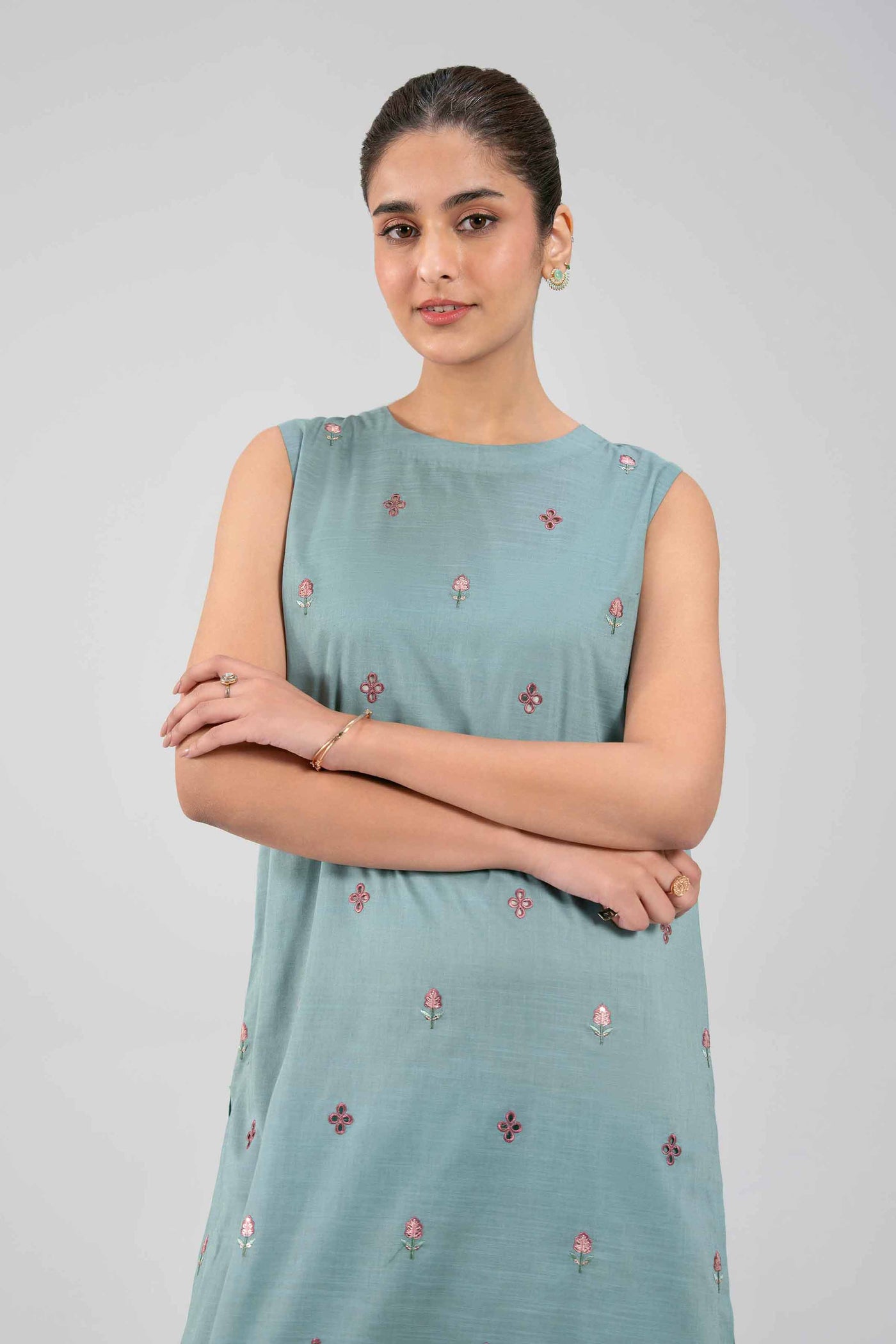 Embroidered Chiffon Saree