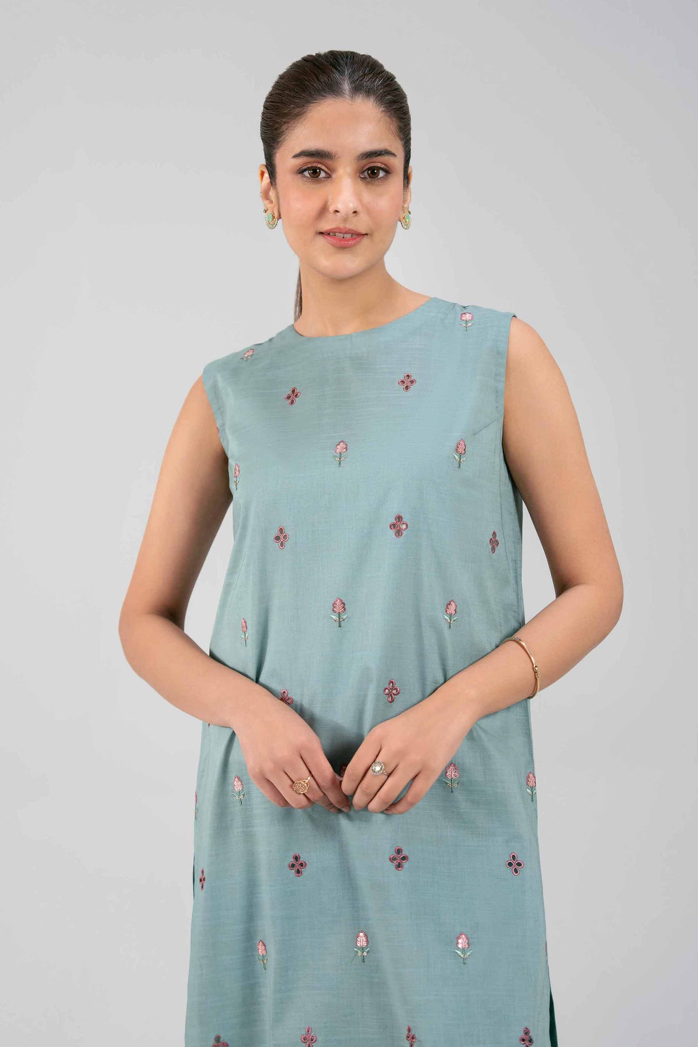 Embroidered Chiffon Saree