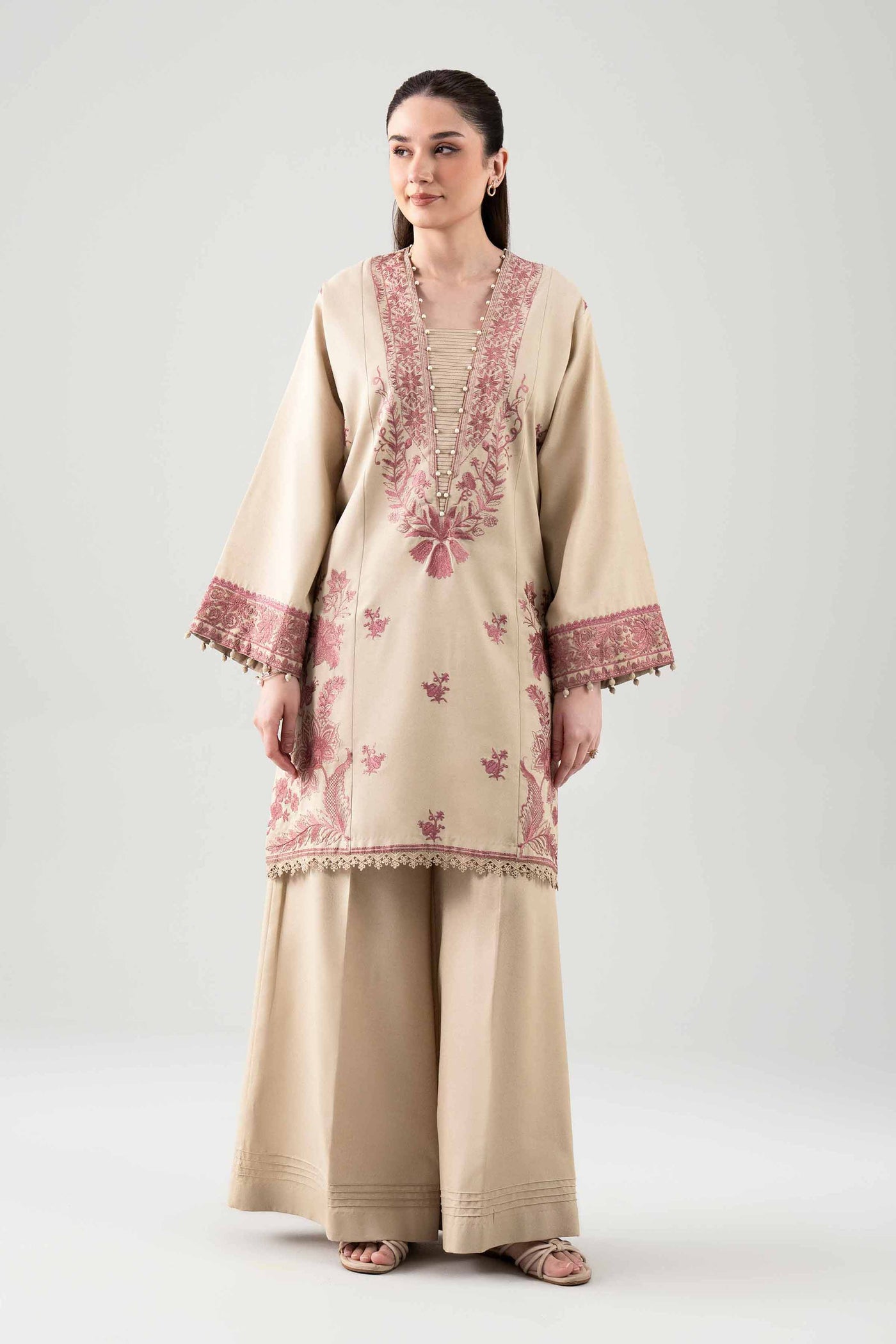 Embroidered Net Fabric (1Pc)