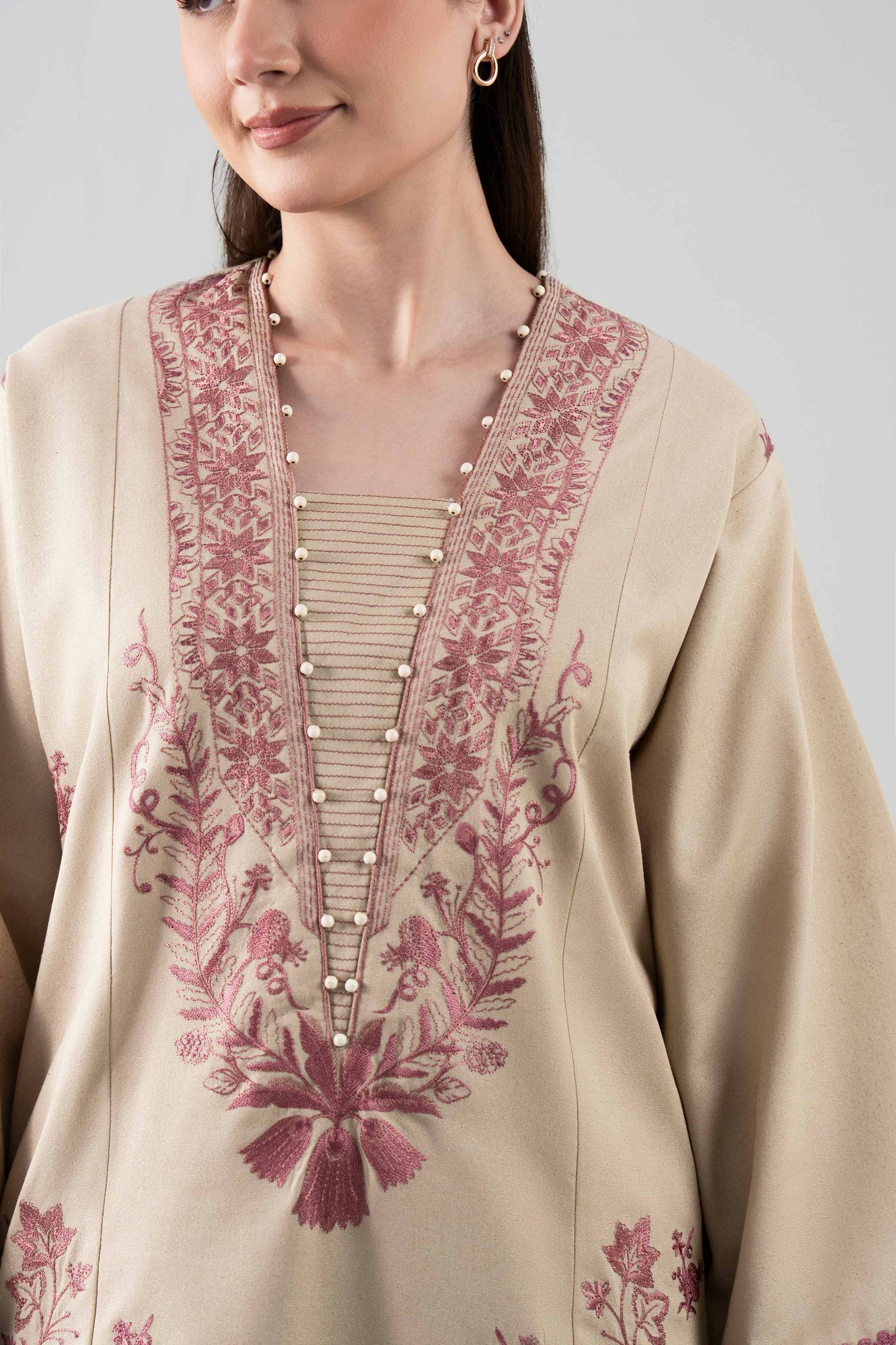 Embroidered Net Fabric (1Pc)