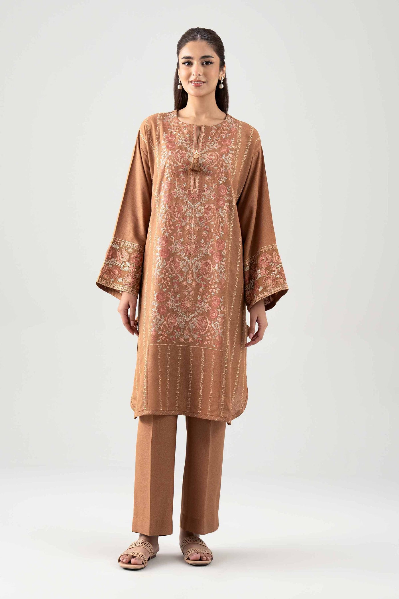 3 Piece Embroidered Organza Suit