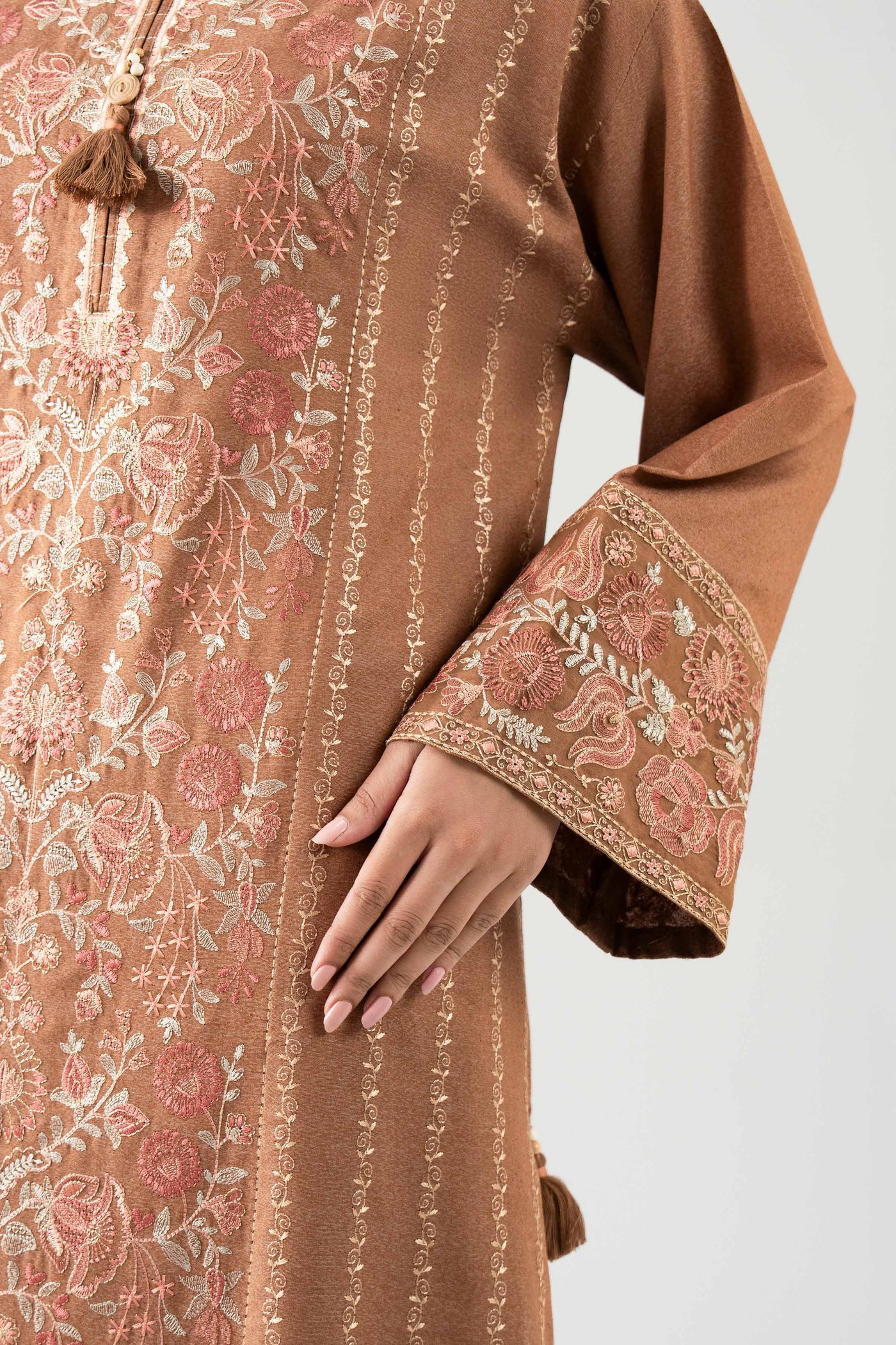 3 Piece Embroidered Organza Suit