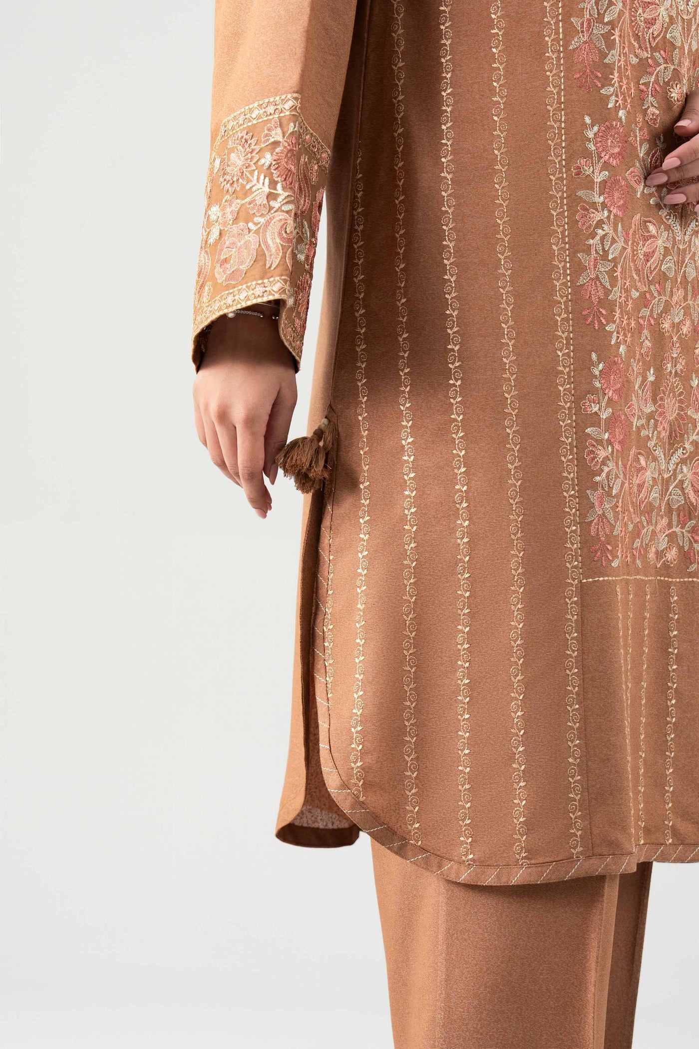 3 Piece Embroidered Organza Suit