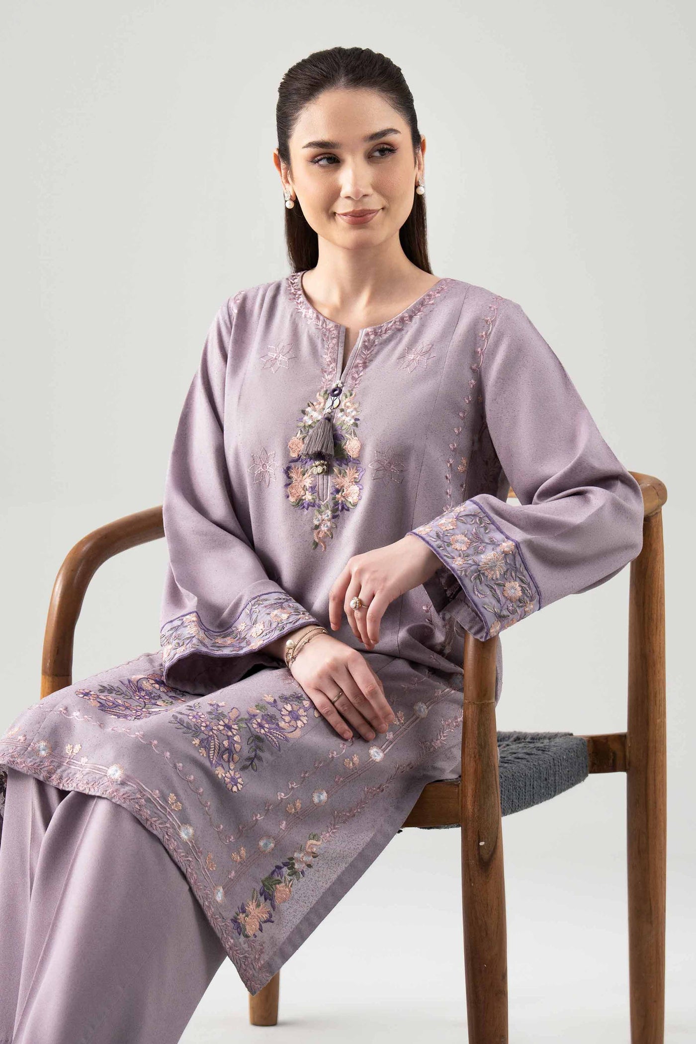 3 Piece Embroidered Dobby Lawn Suit