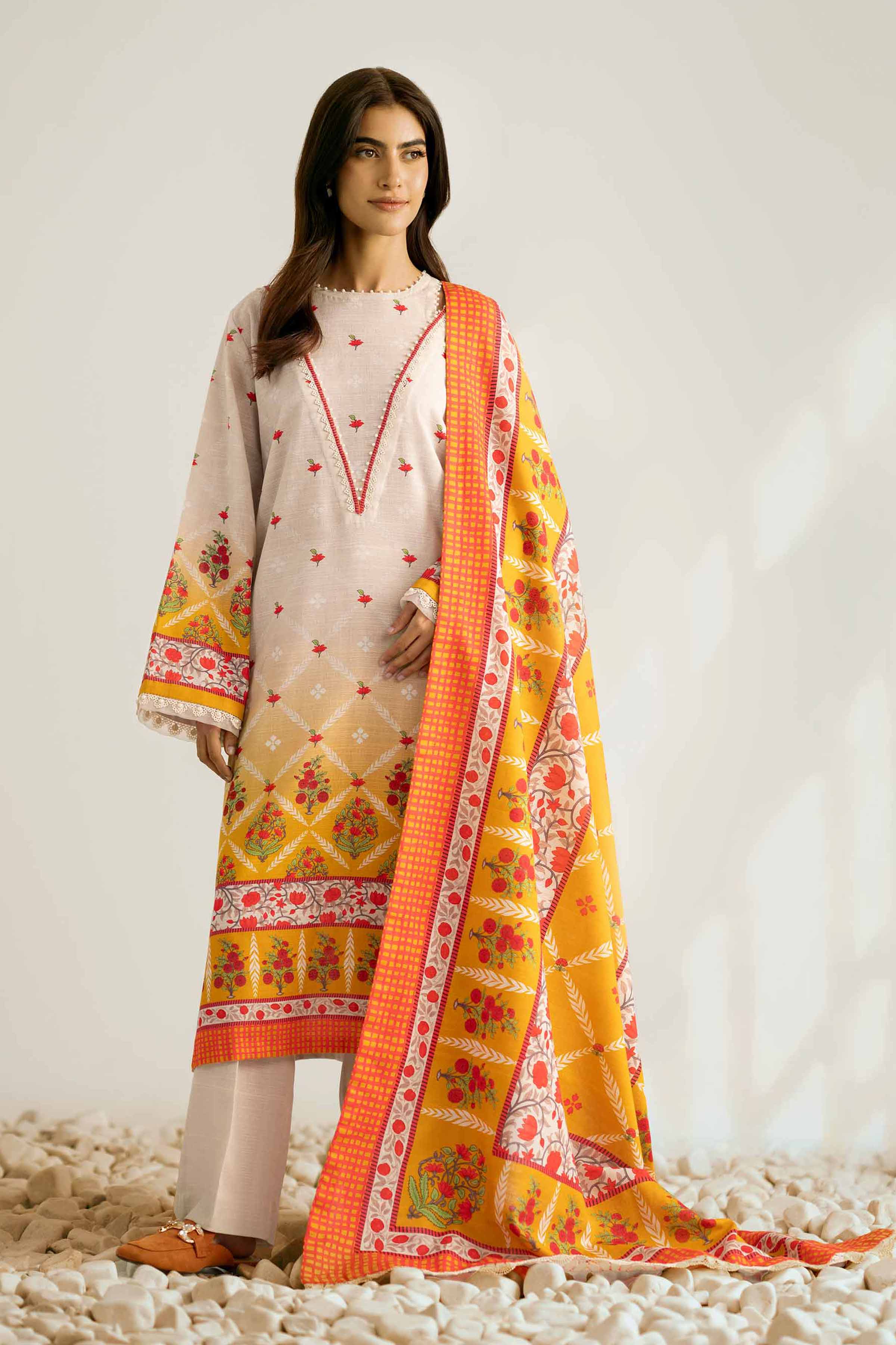 3 Piece - Digital Printed Suit - 42502416