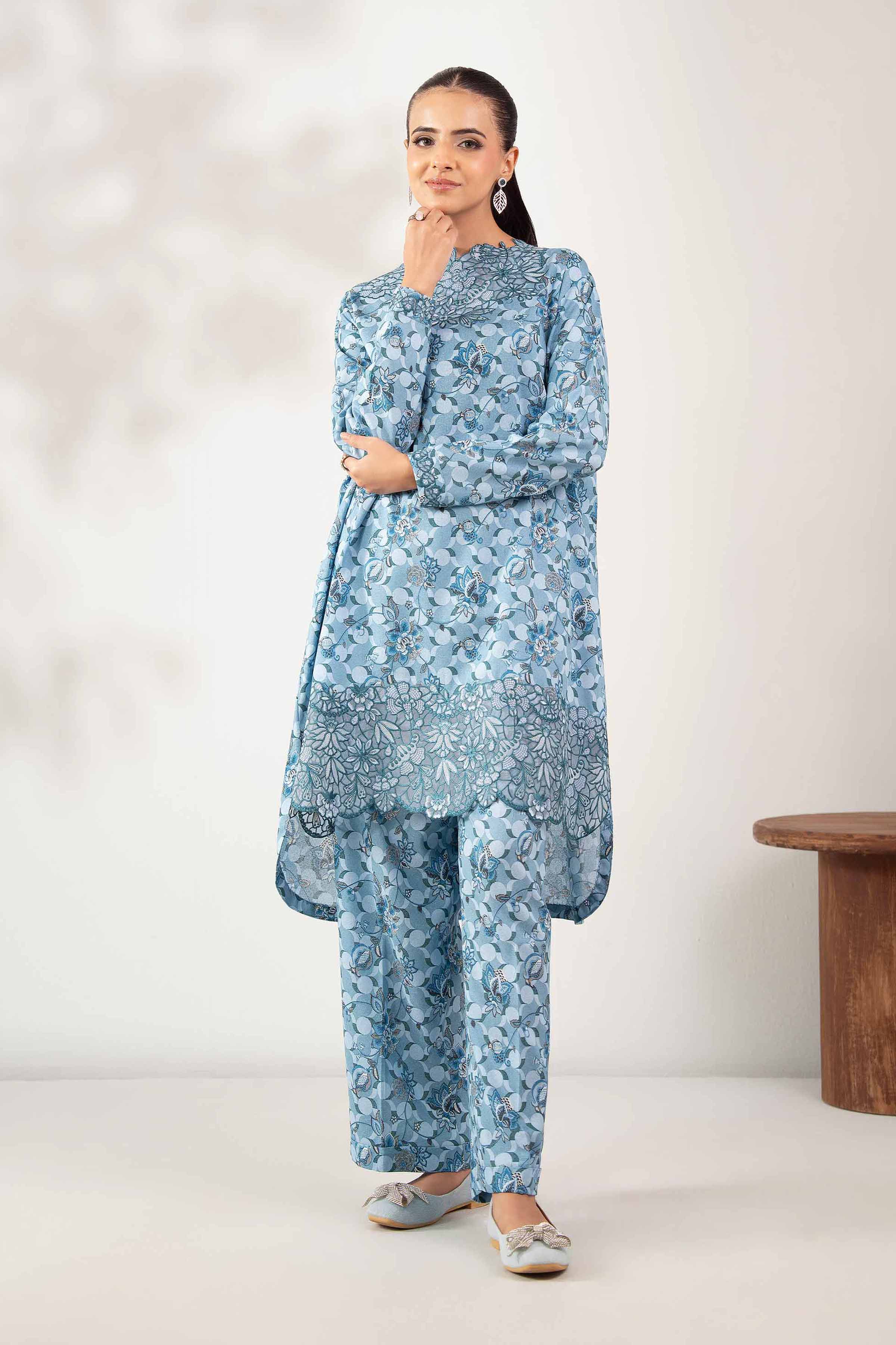 2 Piece - Printed Embroidered Suit - 42502818