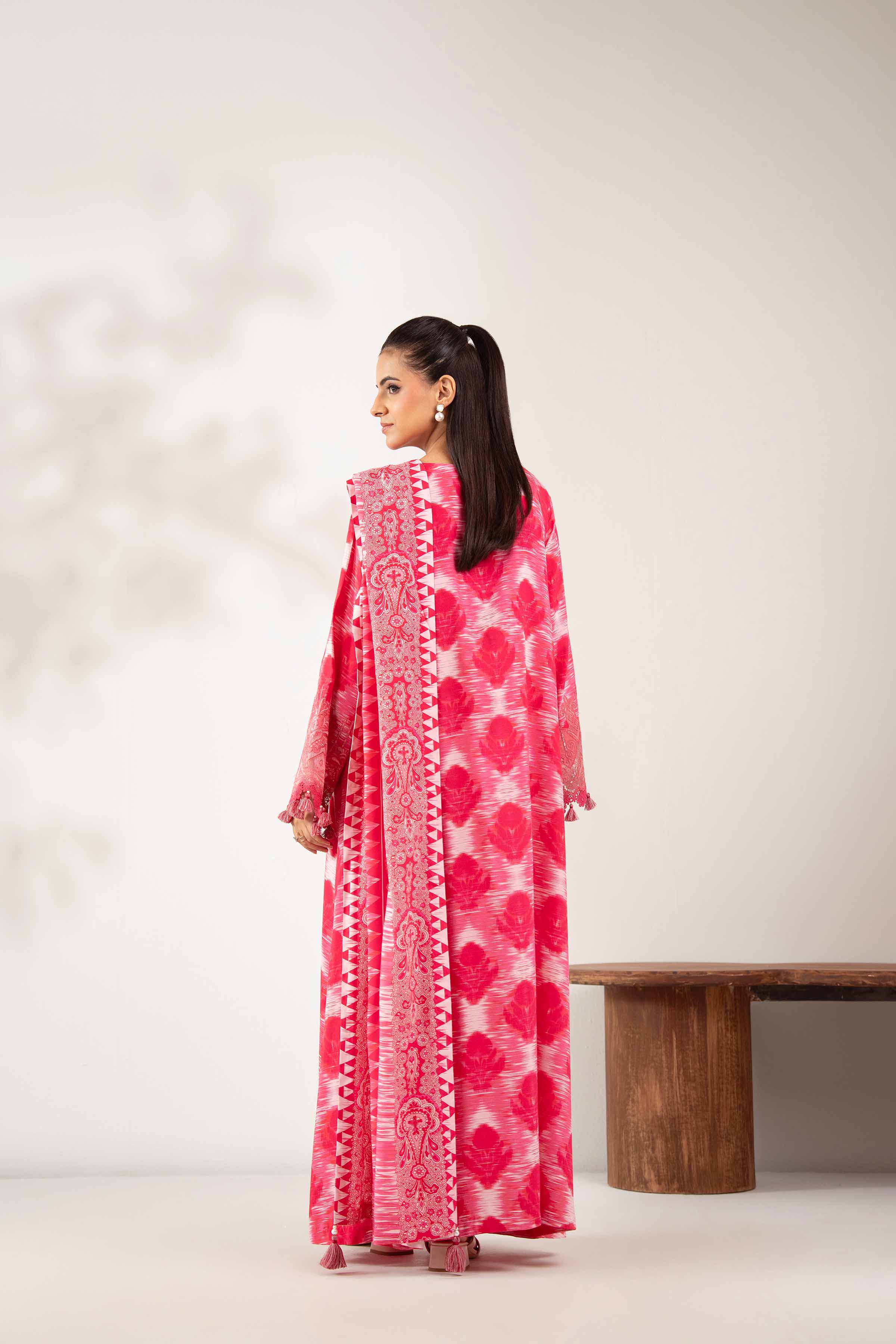 3 Piece - Printed Embroidered Suit - 42502824