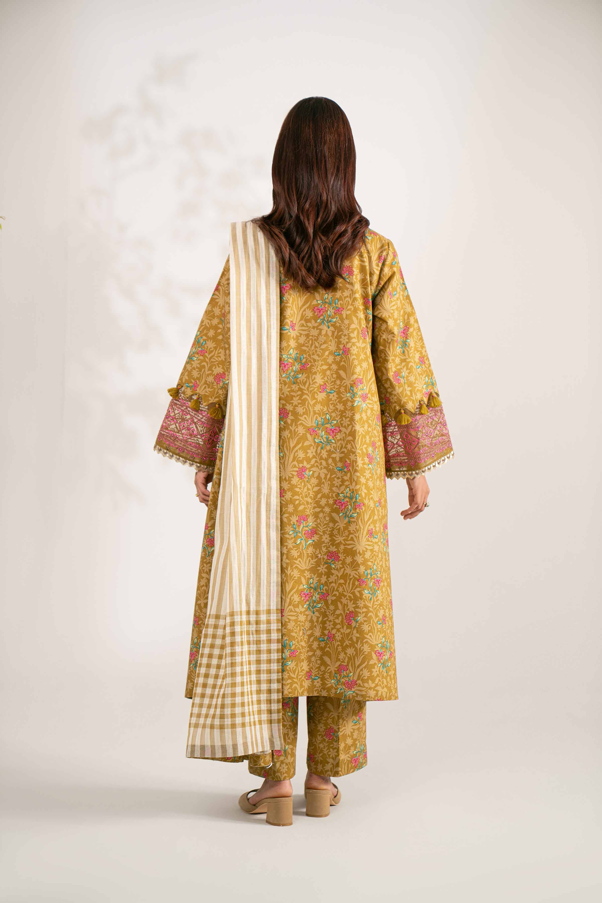 3 Piece - Printed Embroidered Suit - 42502840