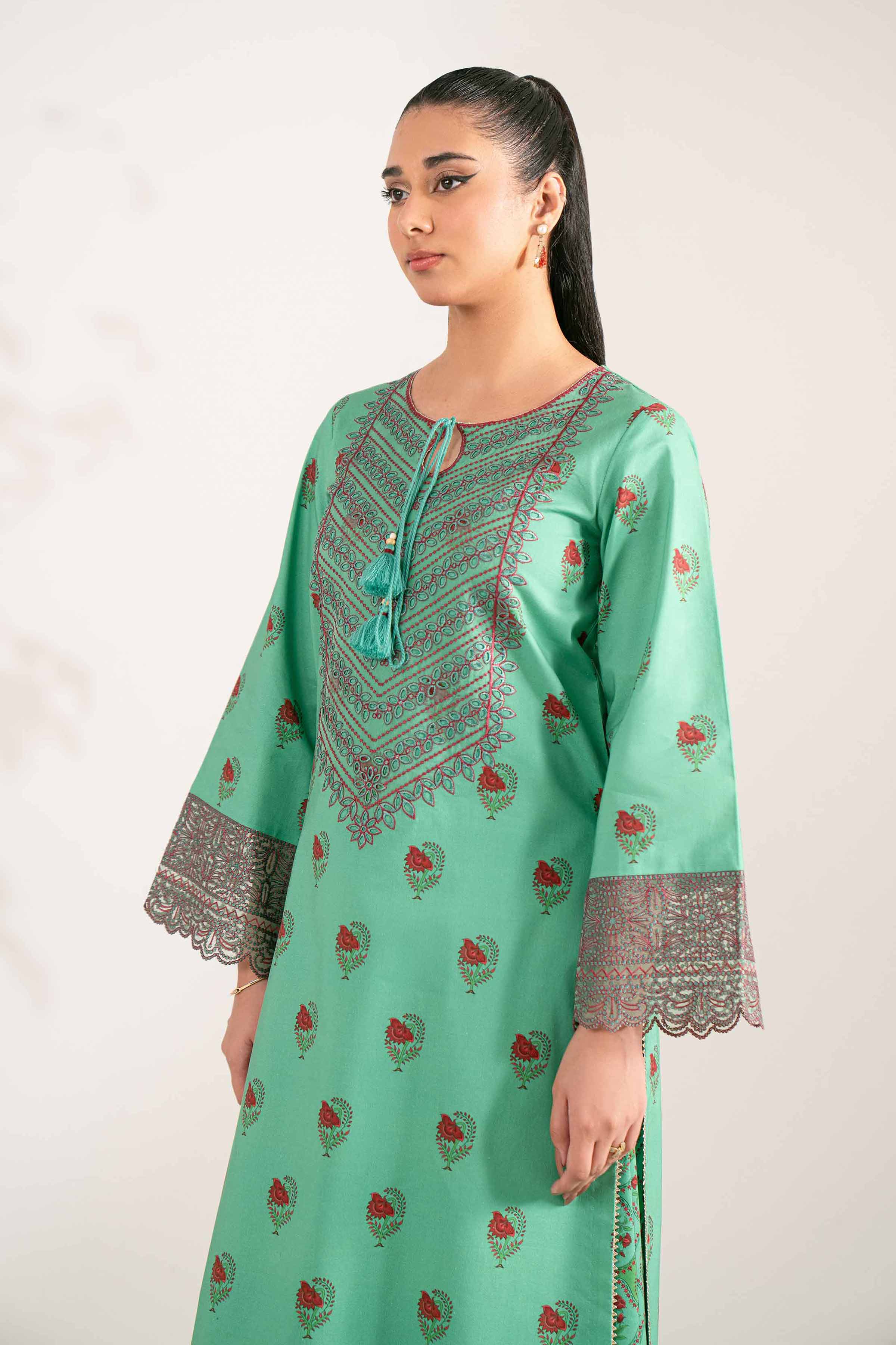 2 Piece - Printed Embroidered Suit - 42502846
