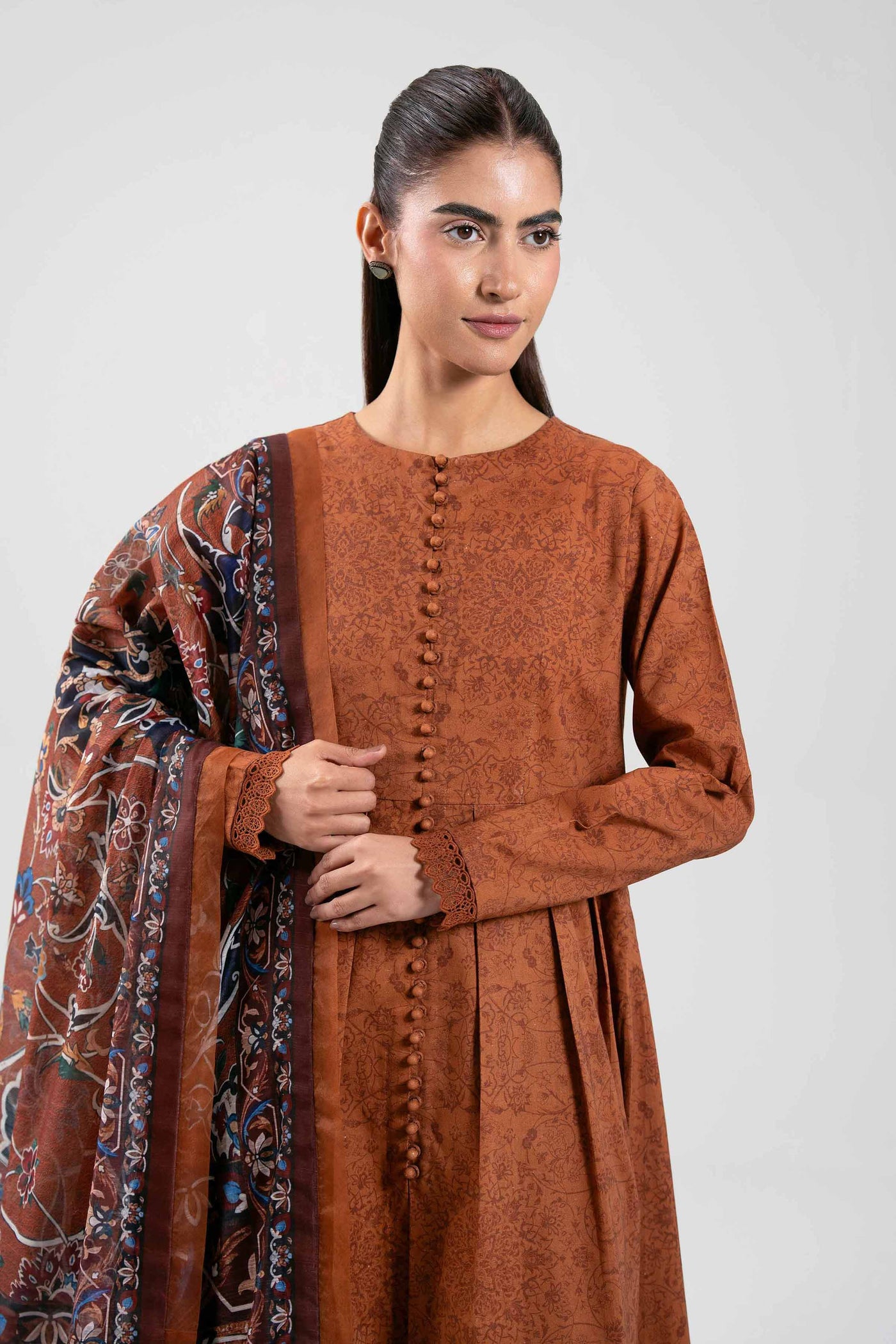 Embroidered Georgette Fabric (1Pc)