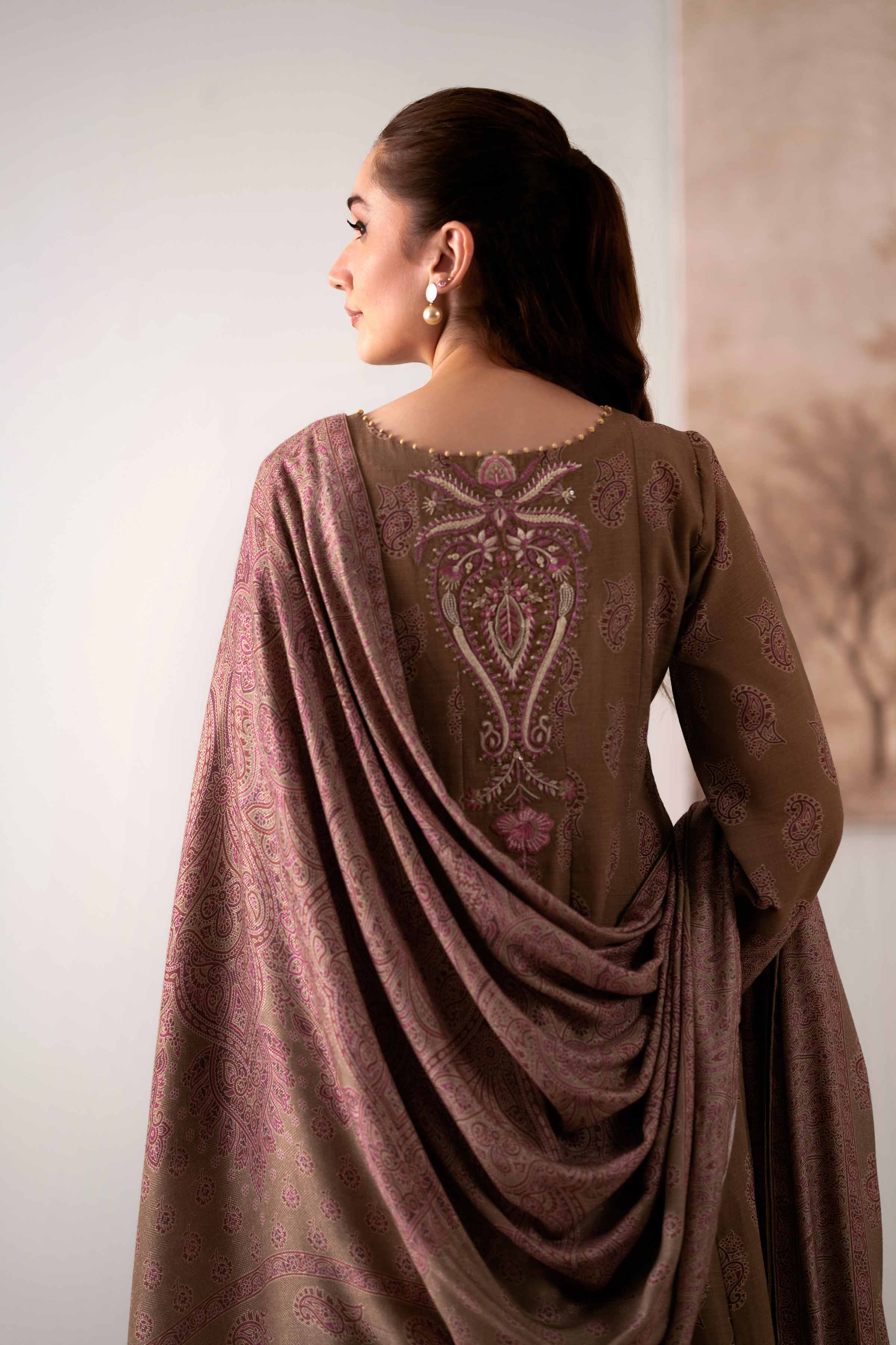 3 Piece - Printed Embroidered Suit - 42502872