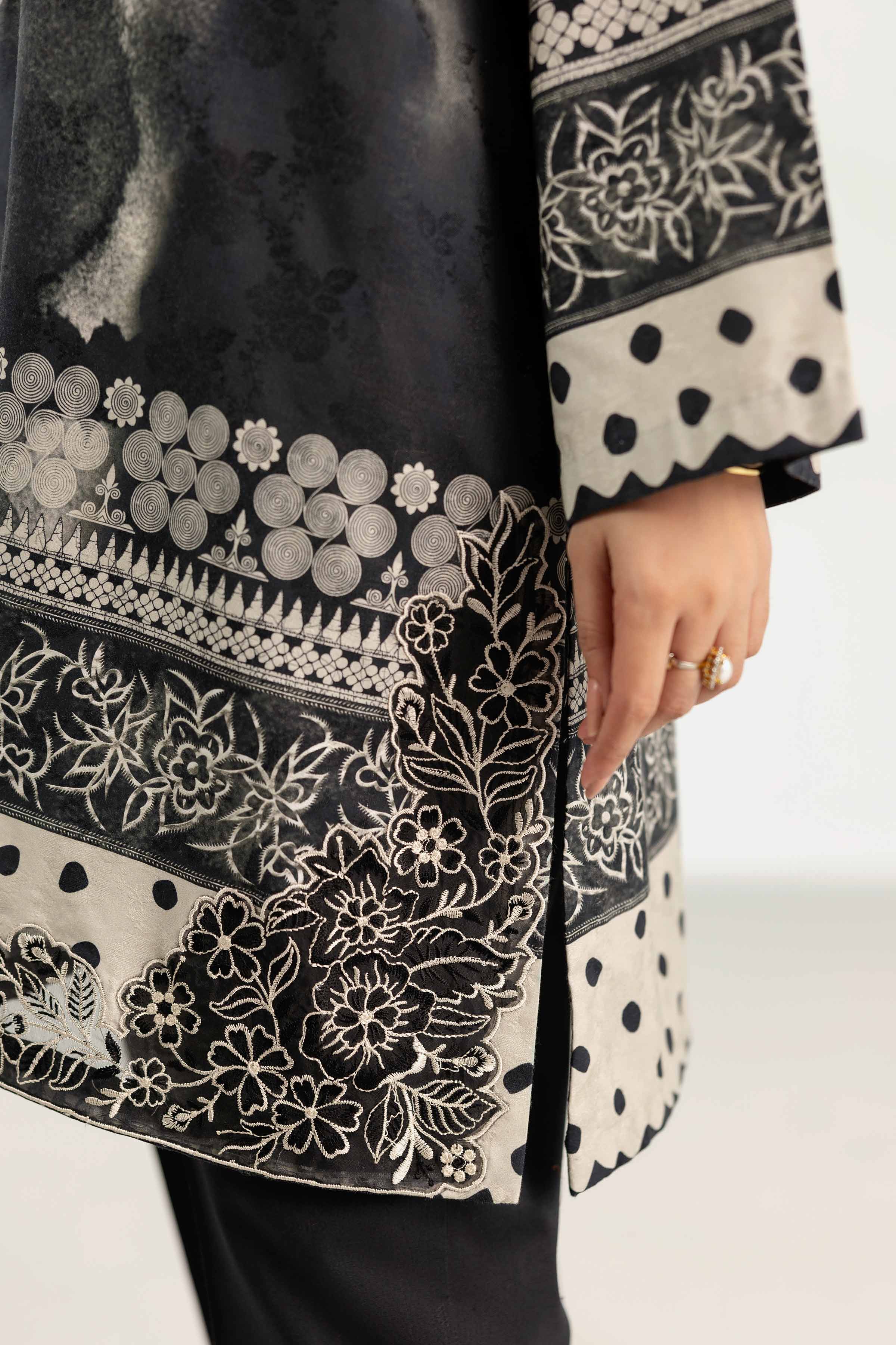 3 Piece - Digital Printed Embroidered Suit - 42502891