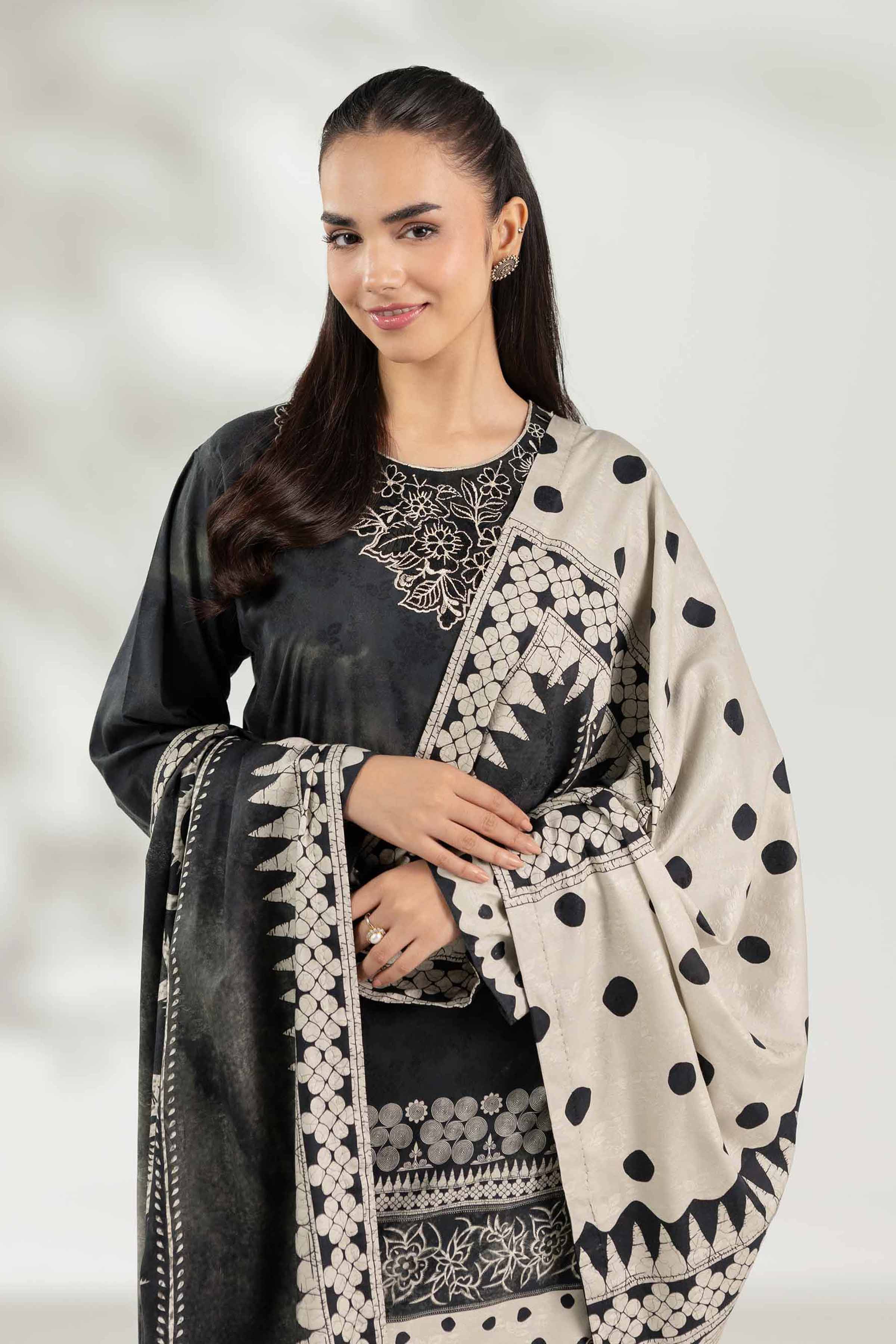 3 Piece - Digital Printed Embroidered Suit - 42502891