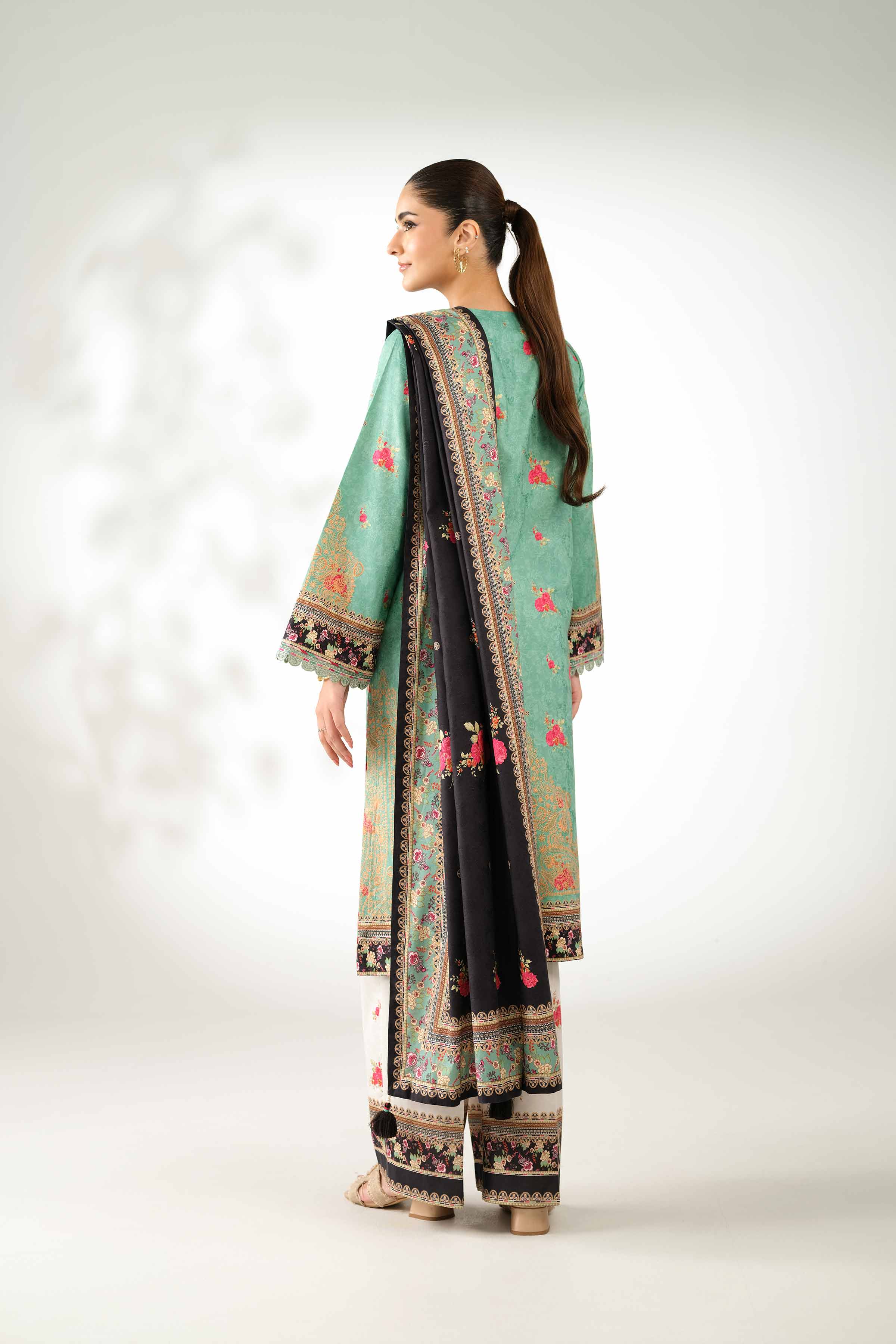 3 Piece - Digital Printed Embroidered Suit - 42502892