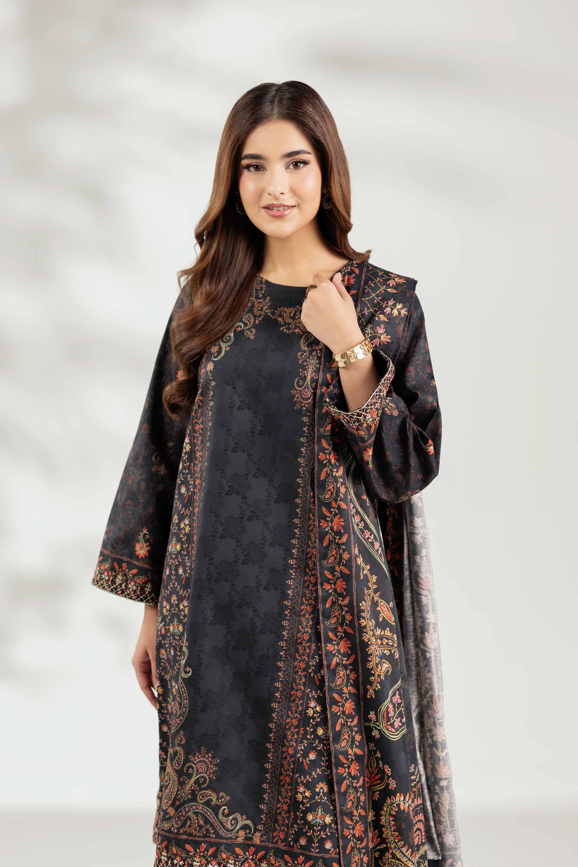 3 Piece - Digital Printed Embroidered Suit - 42502896