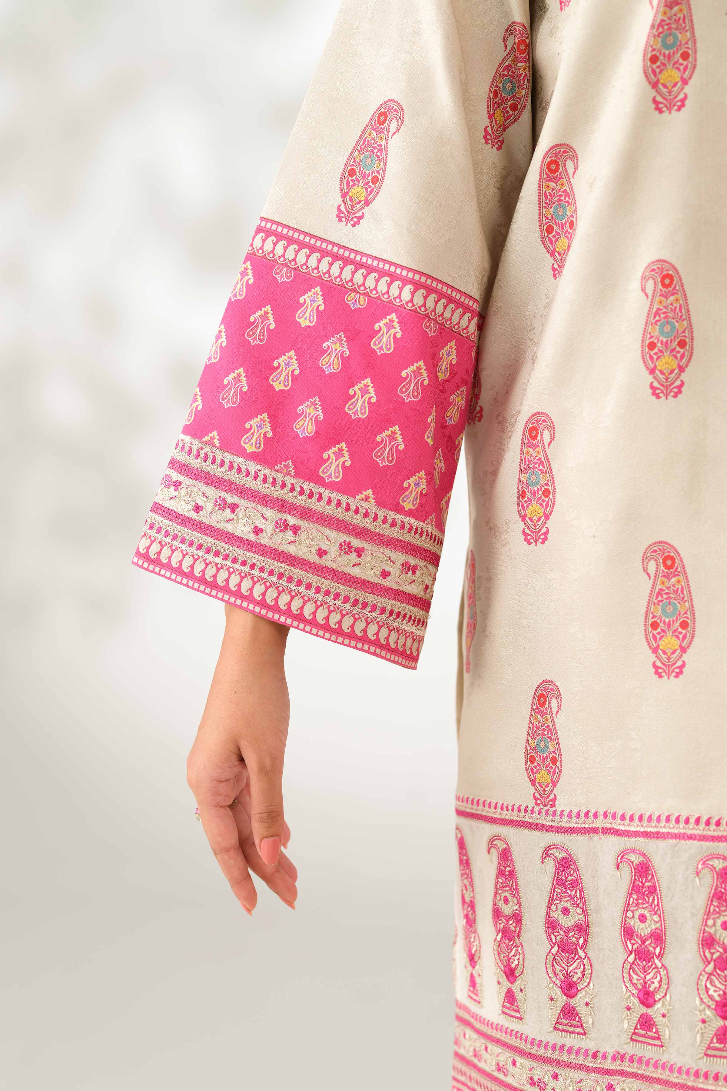 3 Piece - Digital Printed Embroidered Suit - 42502898