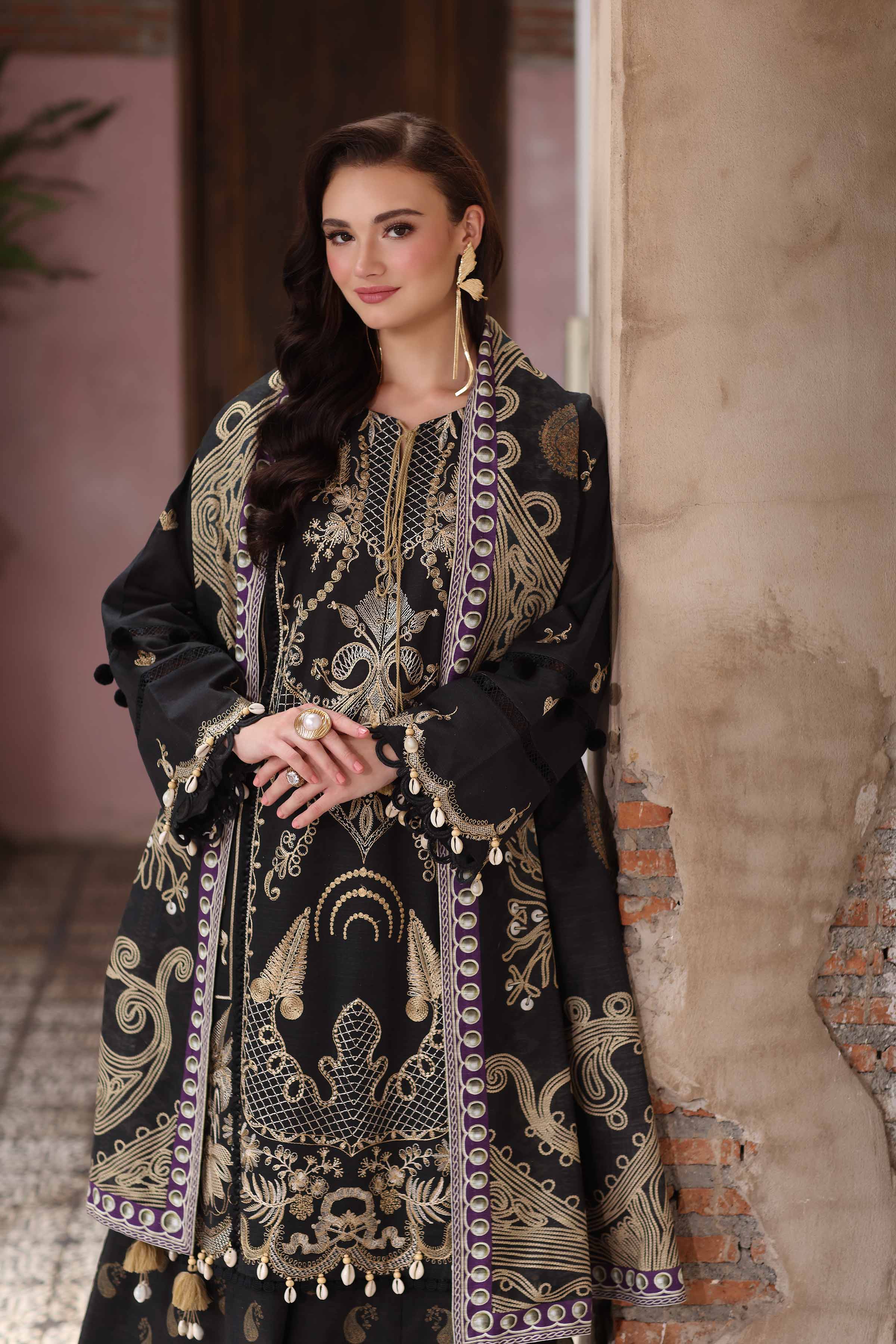 3 Piece - Digital Printed Embroidered Suit - 42502909
