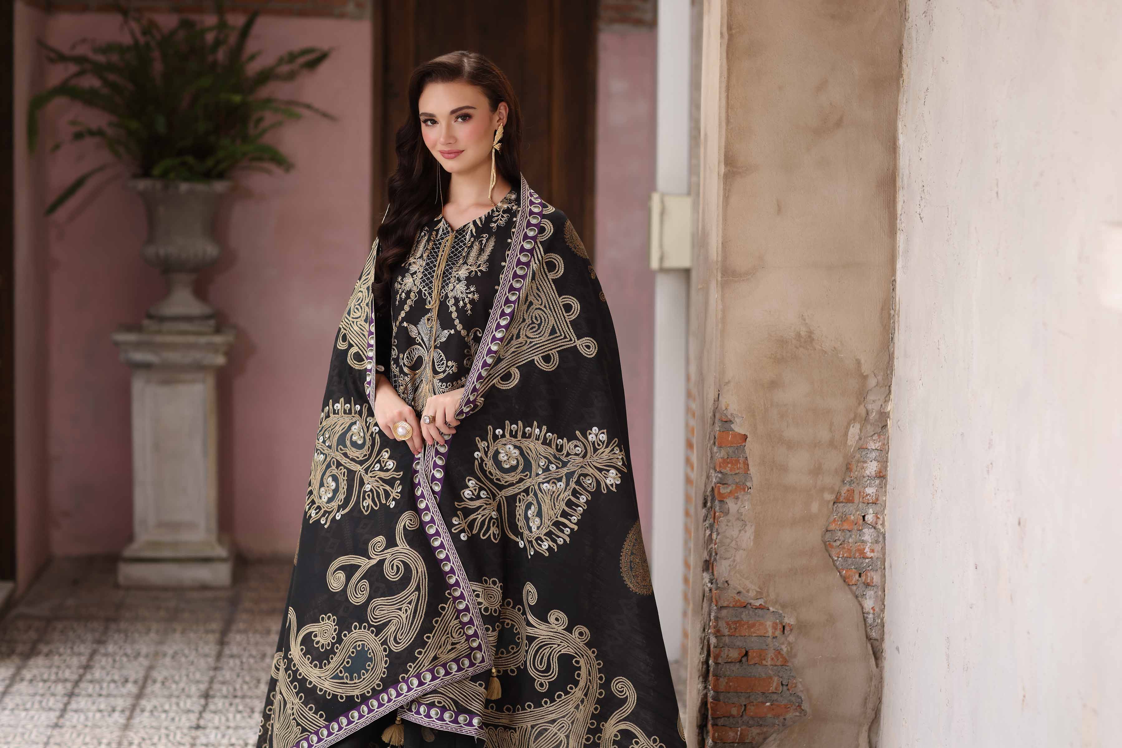 3 Piece - Digital Printed Embroidered Suit - 42502909