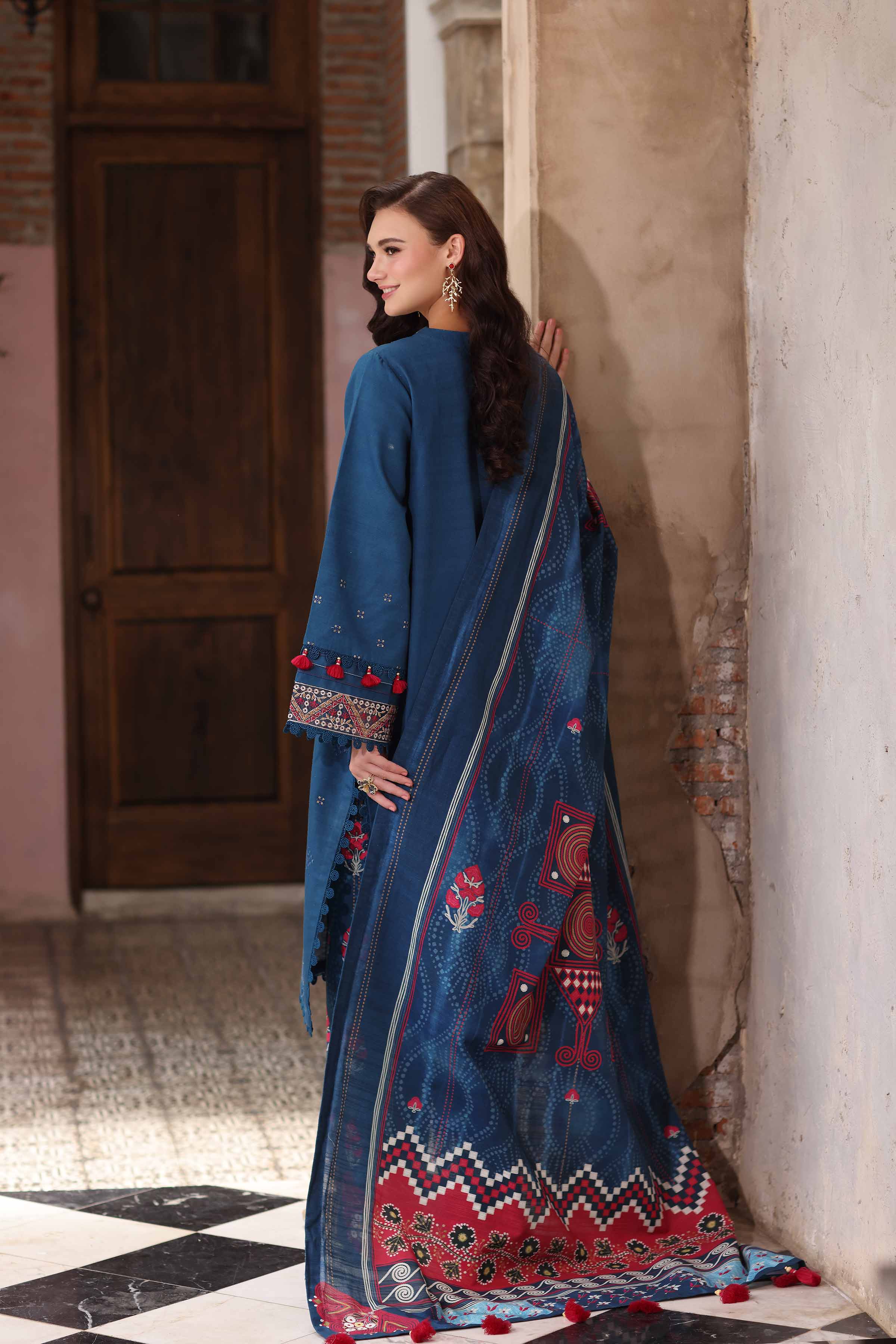 3 Piece - Digital Printed Embroidered Suit - 42502910