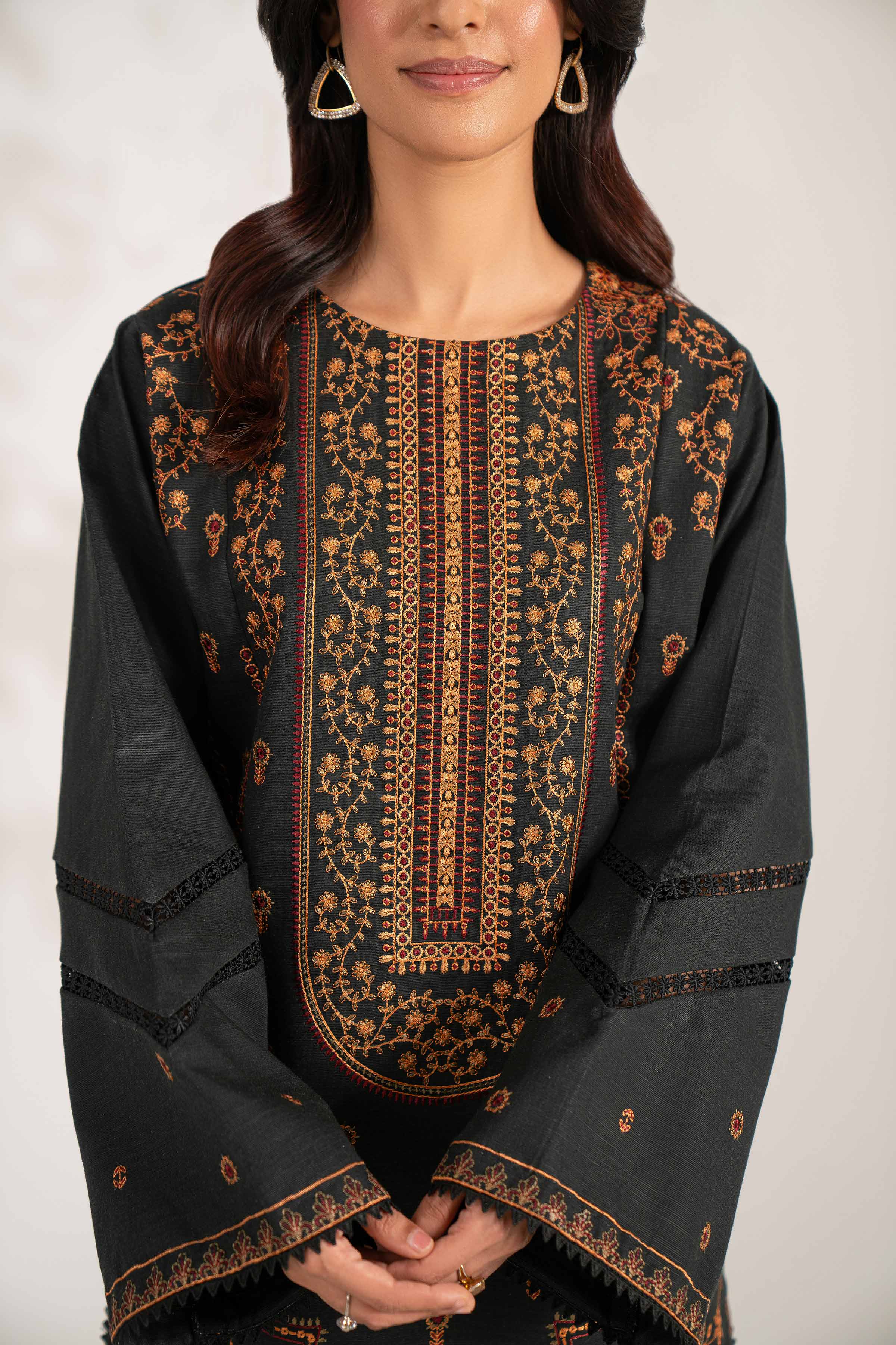 3 Piece - Digital Printed Embroidered Suit - 42502911