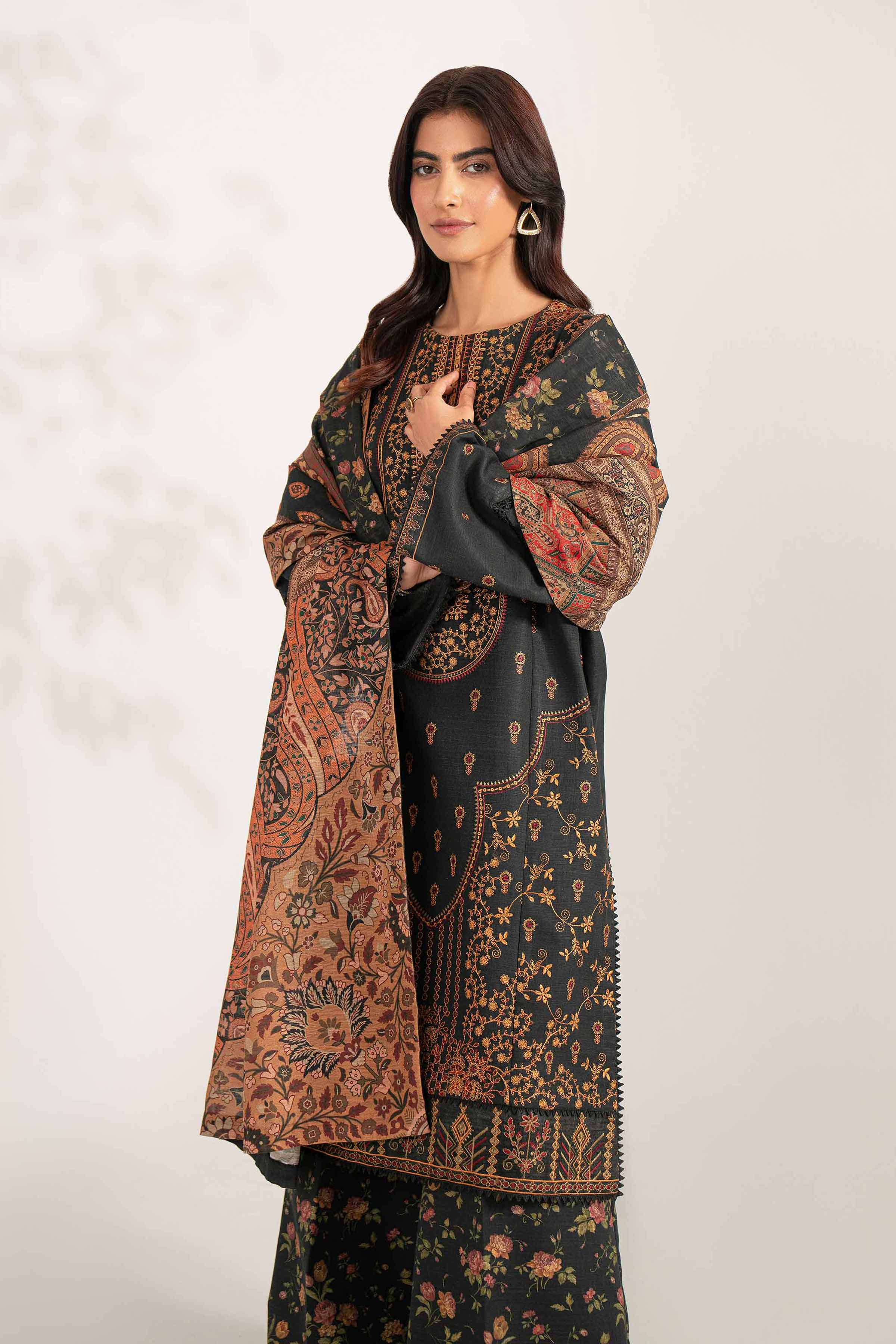 3 Piece - Digital Printed Embroidered Suit - 42502911