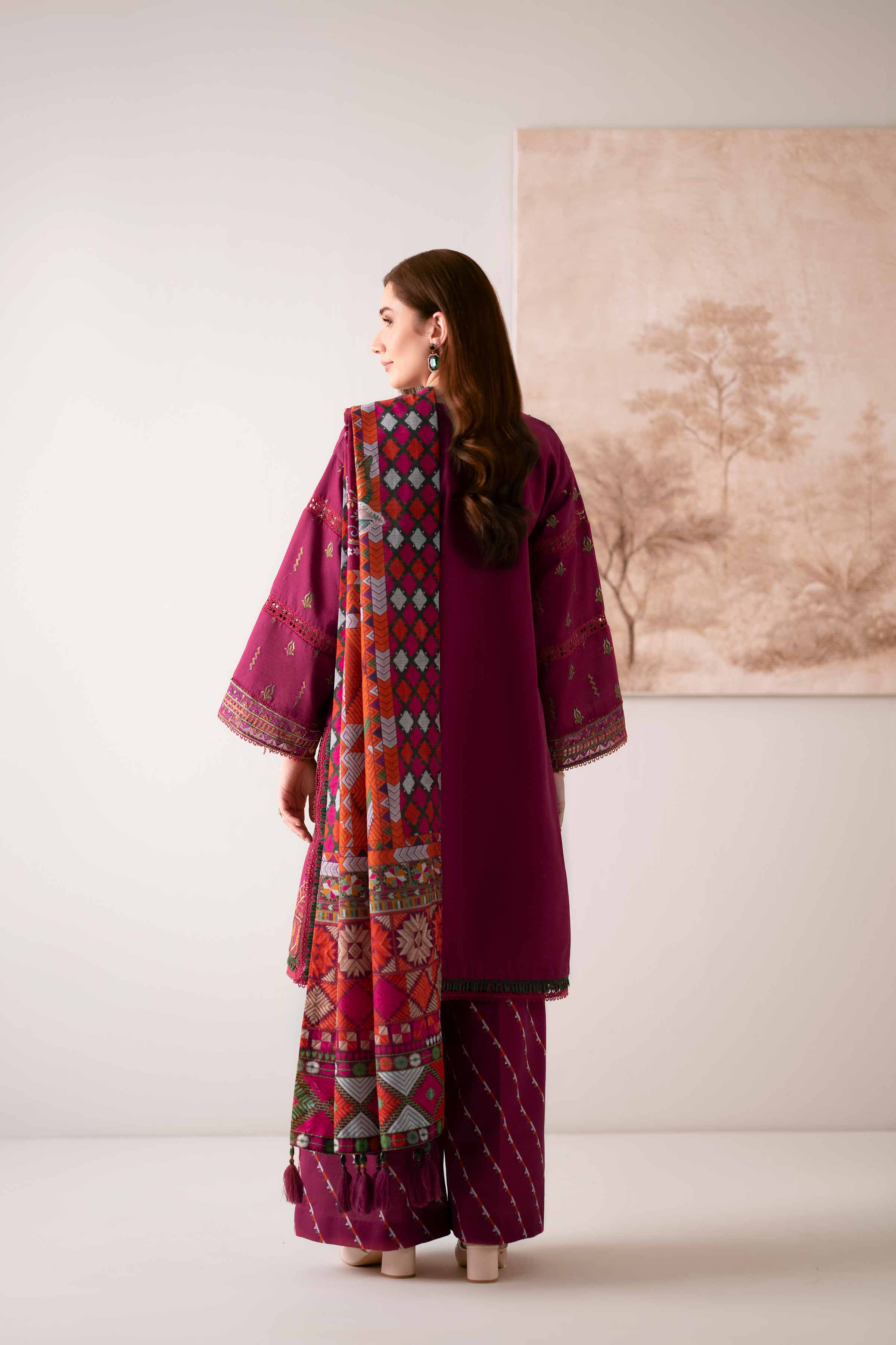 3 Piece - Digital Printed Embroidered Suit - 42502913