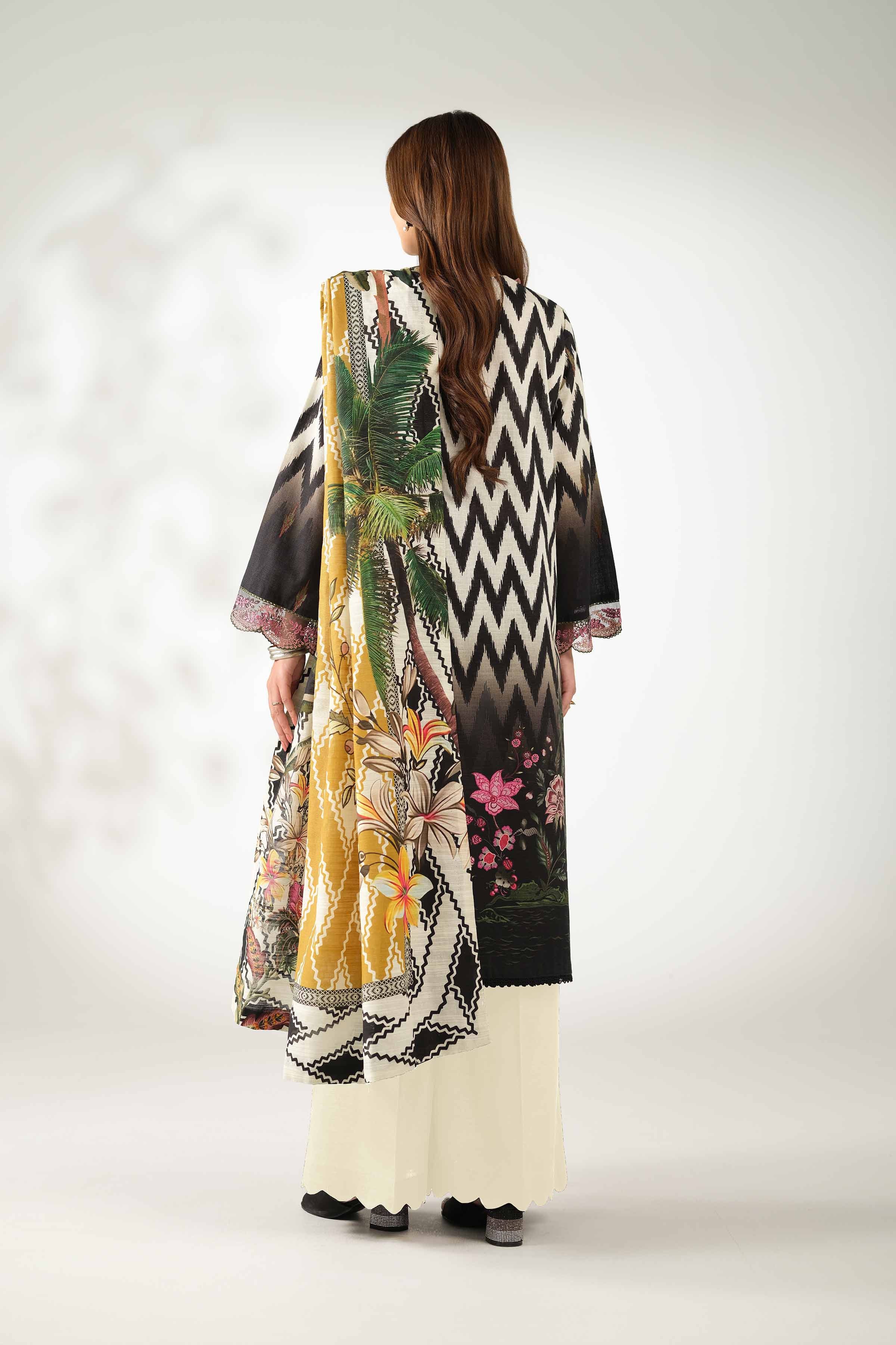 3 Piece - Digital Printed Embroidered Suit - 42502914