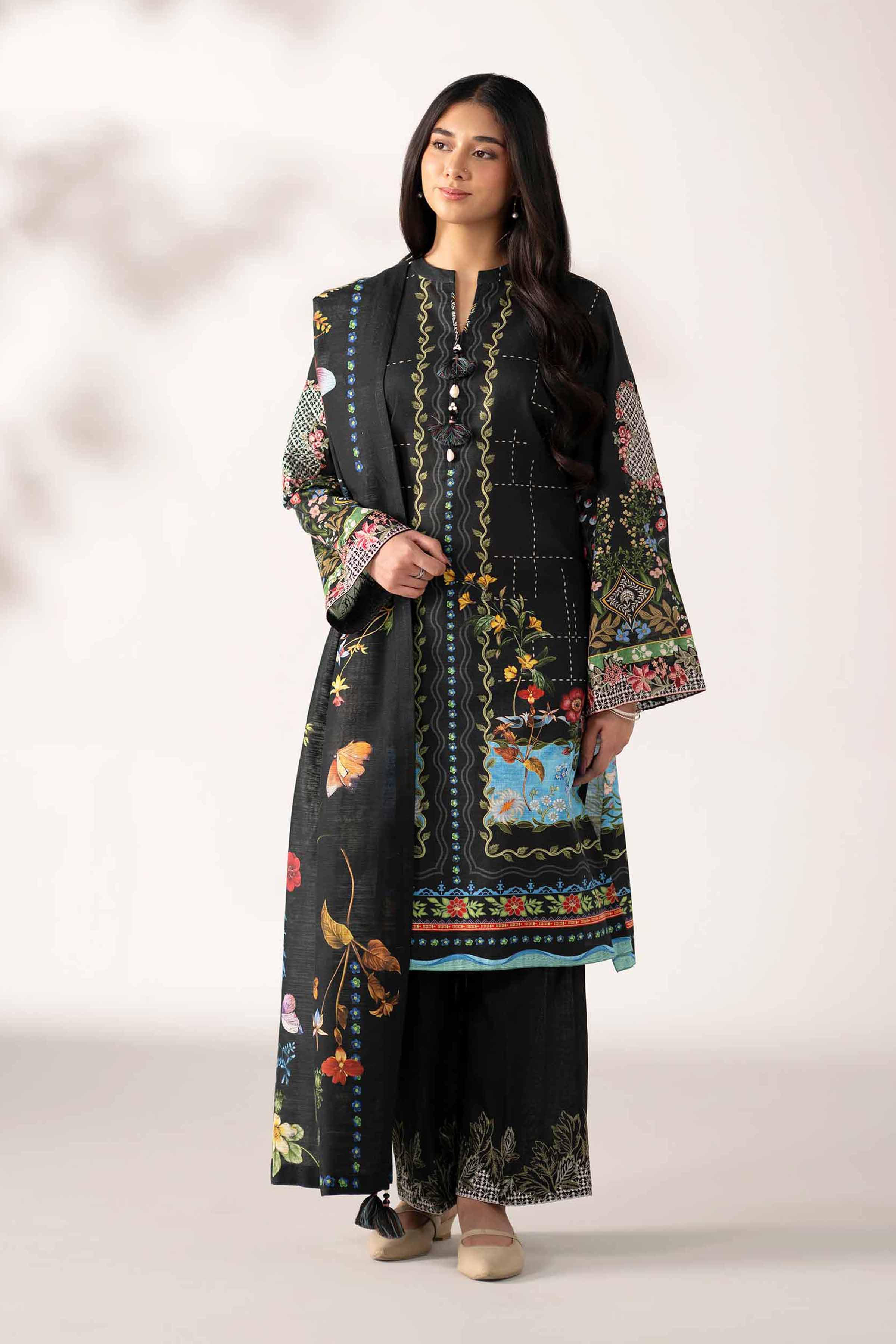 3 Piece - Digital Printed Embroidered Suit - 42502916