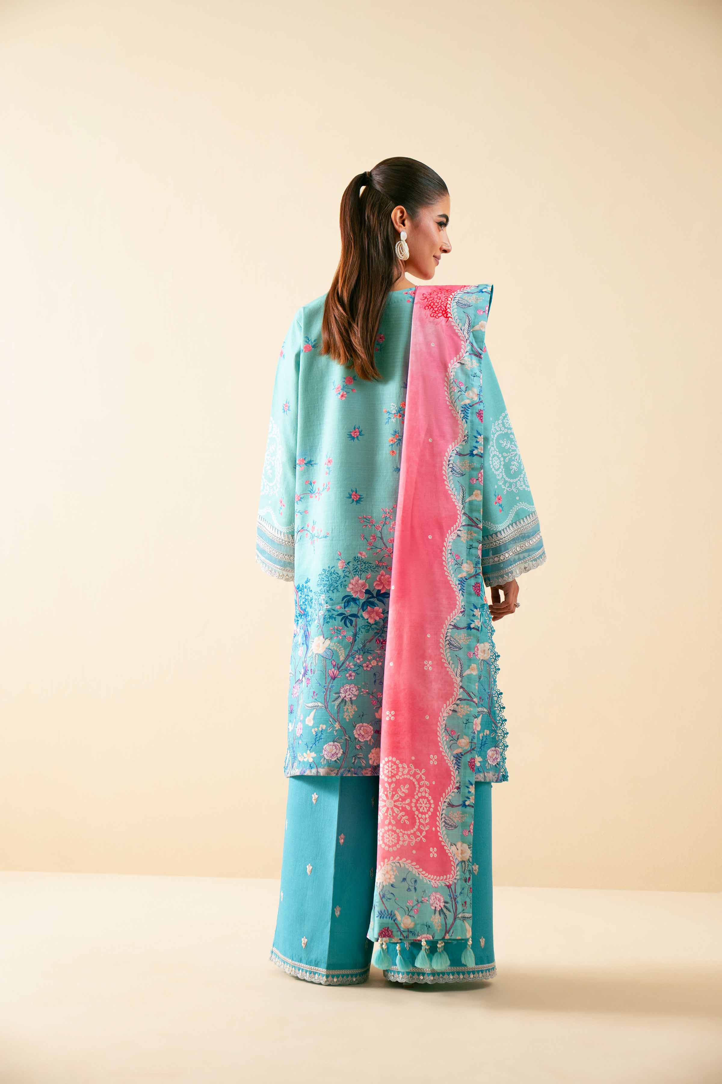 3 Piece - Digital Printed Embroidered Suit - 42502918