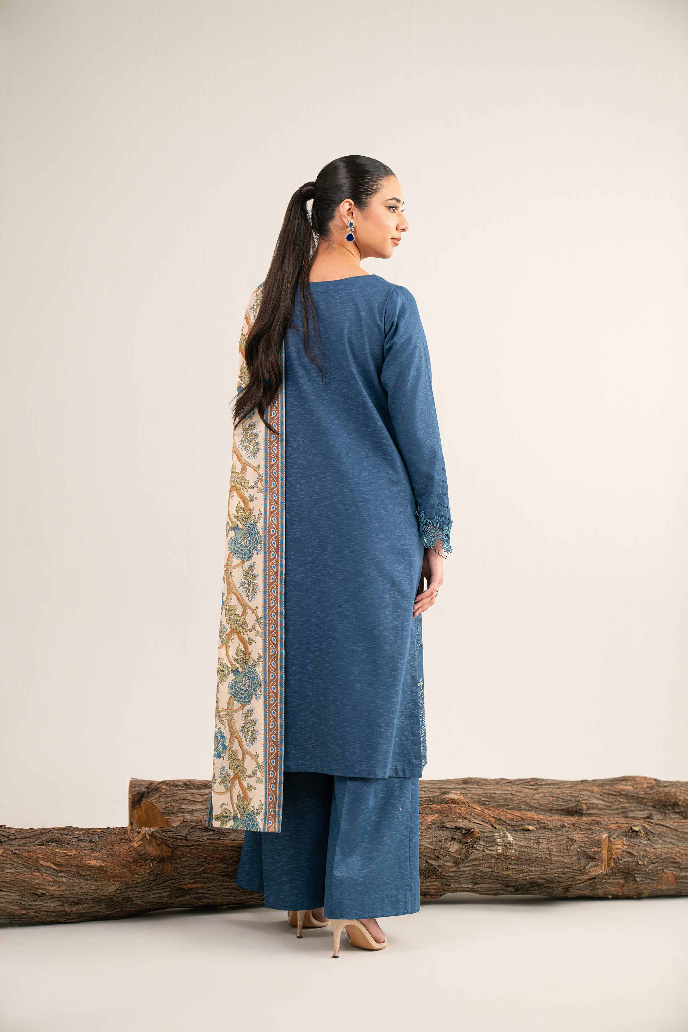 3 Piece - Digital Printed Embroidered Suit - 42502975