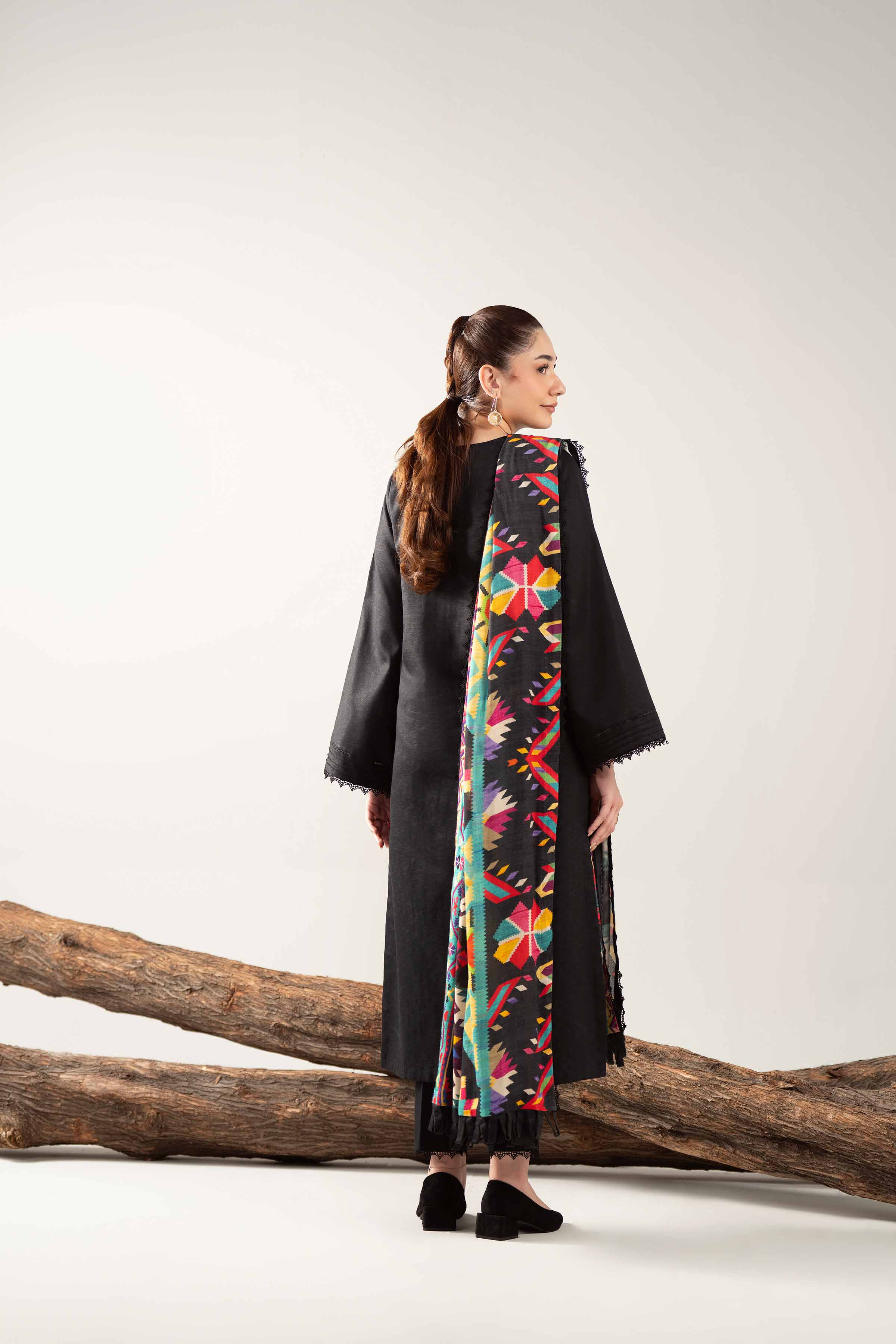 3 Piece - Digital Printed Embroidered Suit - 42502981