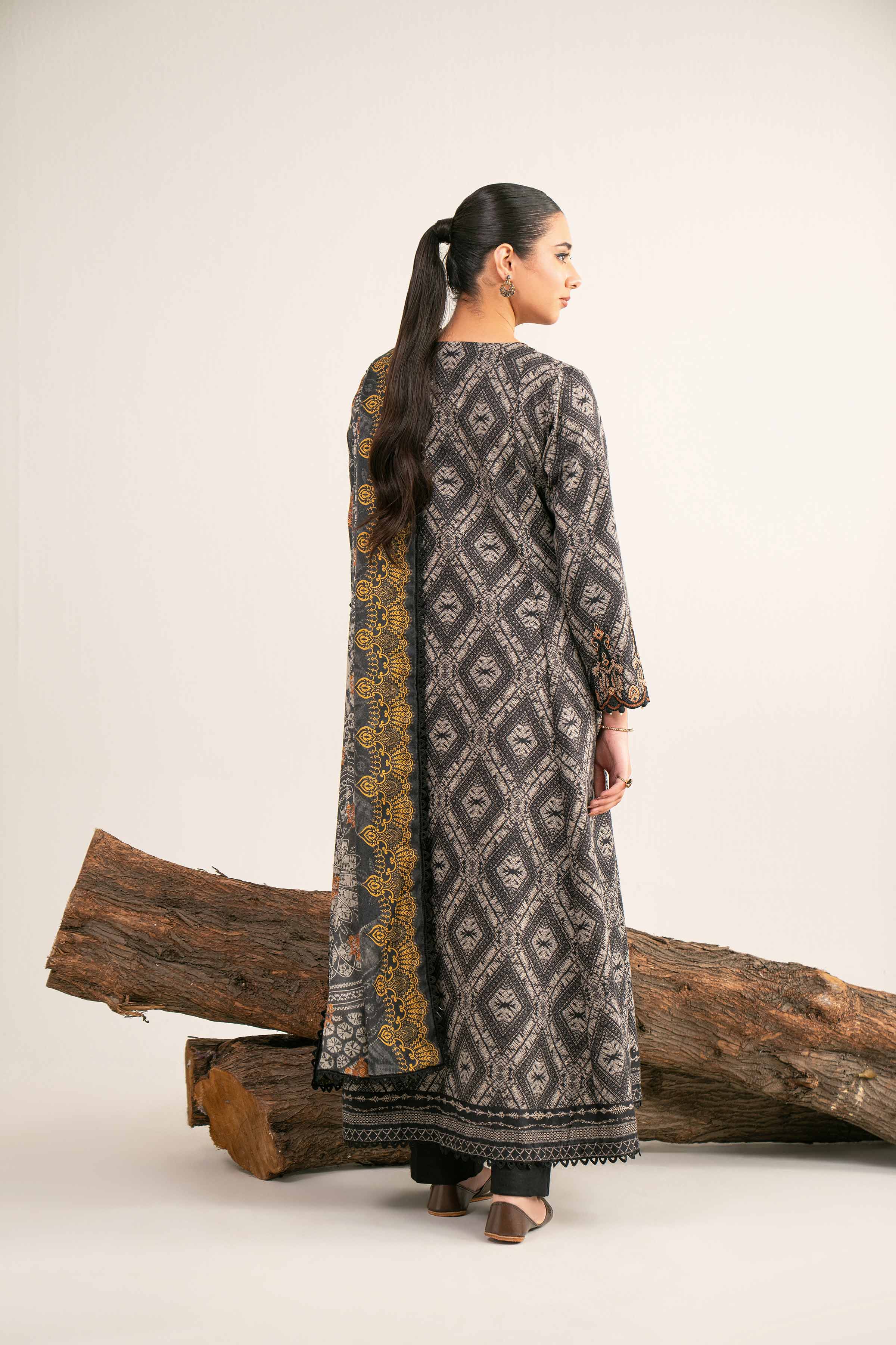 3 Piece - Digital Printed Embroidered Suit - 42502992