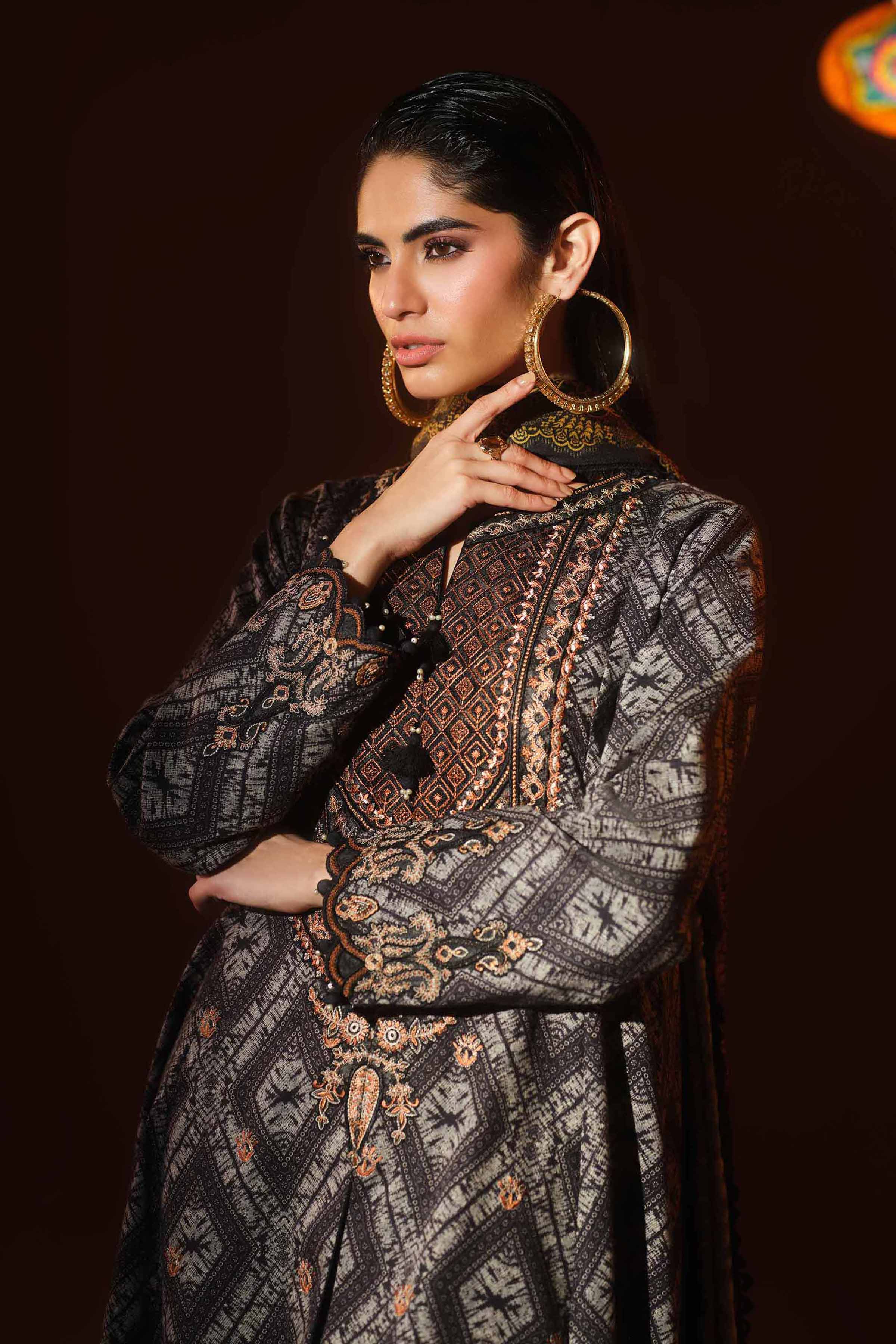 3 Piece - Digital Printed Embroidered Suit - 42502992