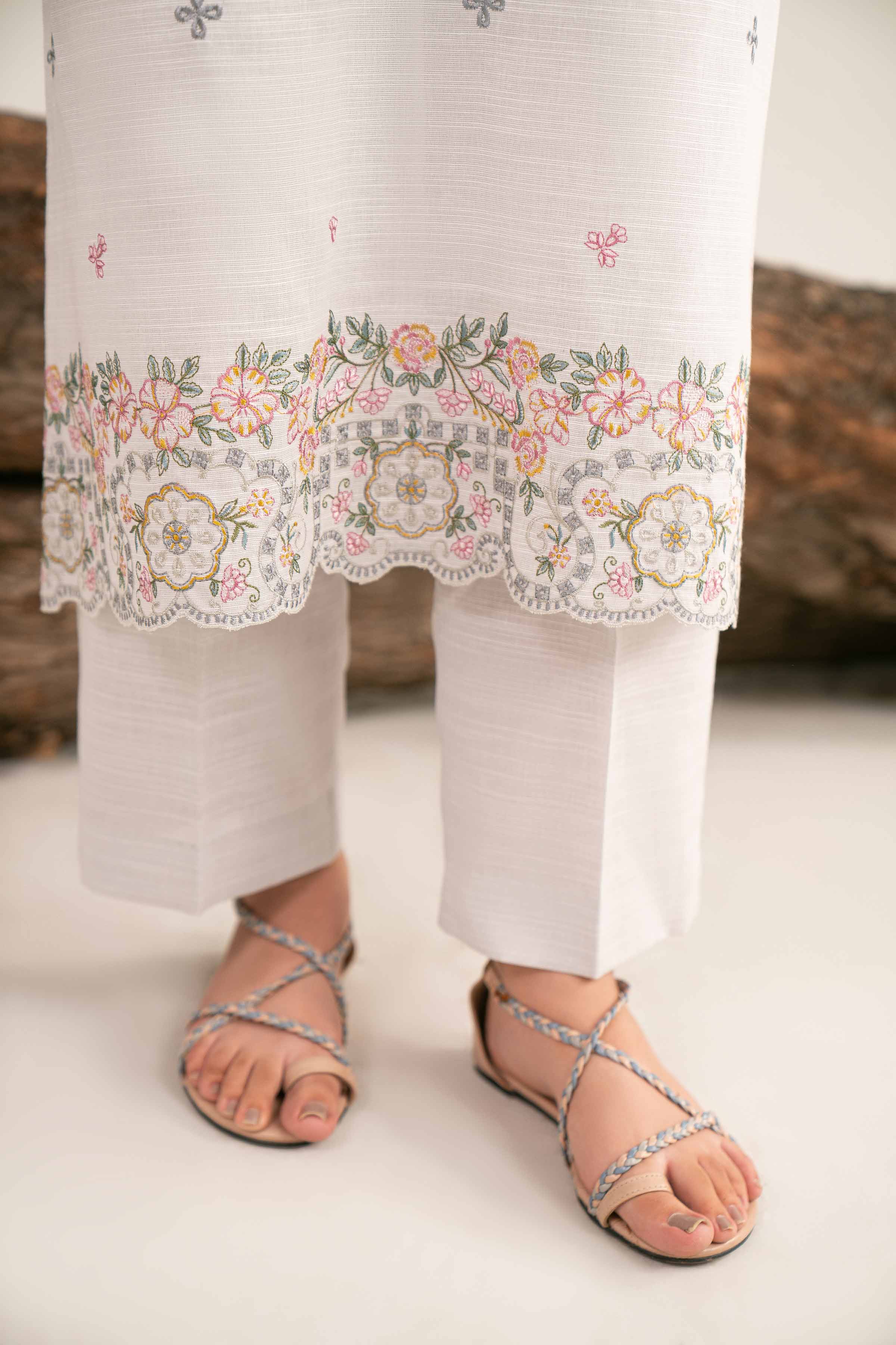 3 Piece - Printed Embroidered Suit - 42503513