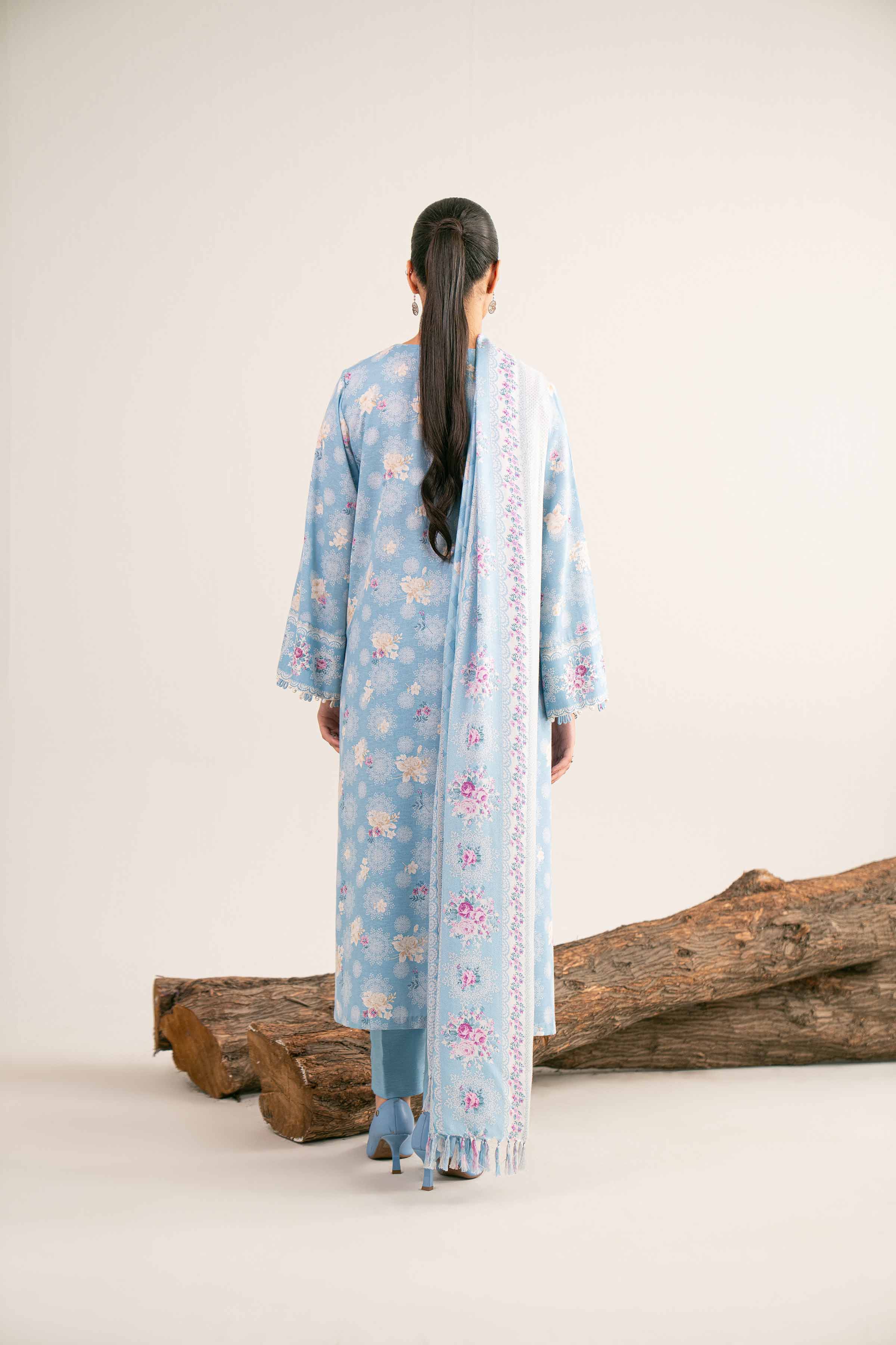 3 Piece - Printed Embroidered Suit - 42503521