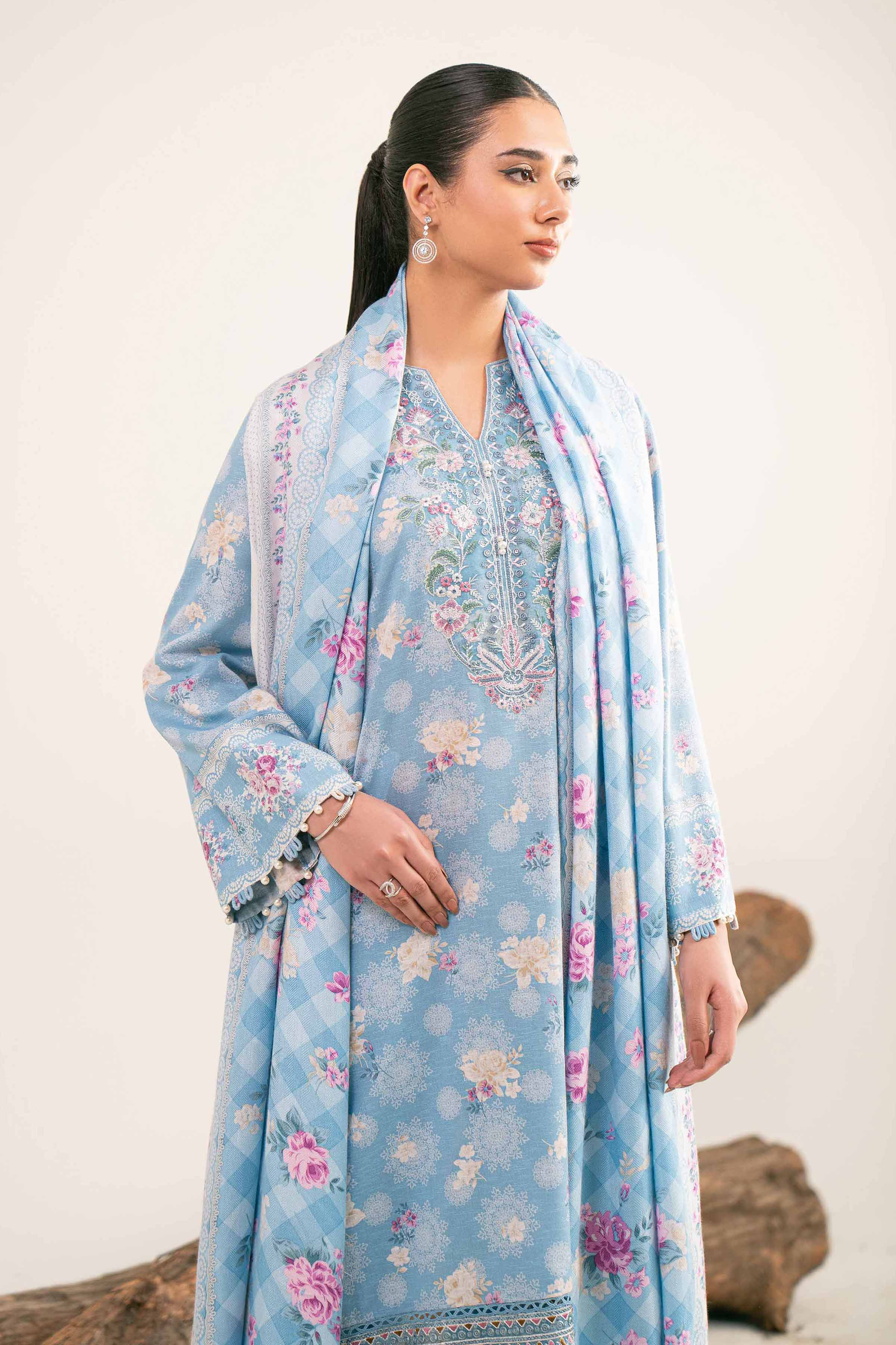 3 Piece - Printed Embroidered Suit - 42503521