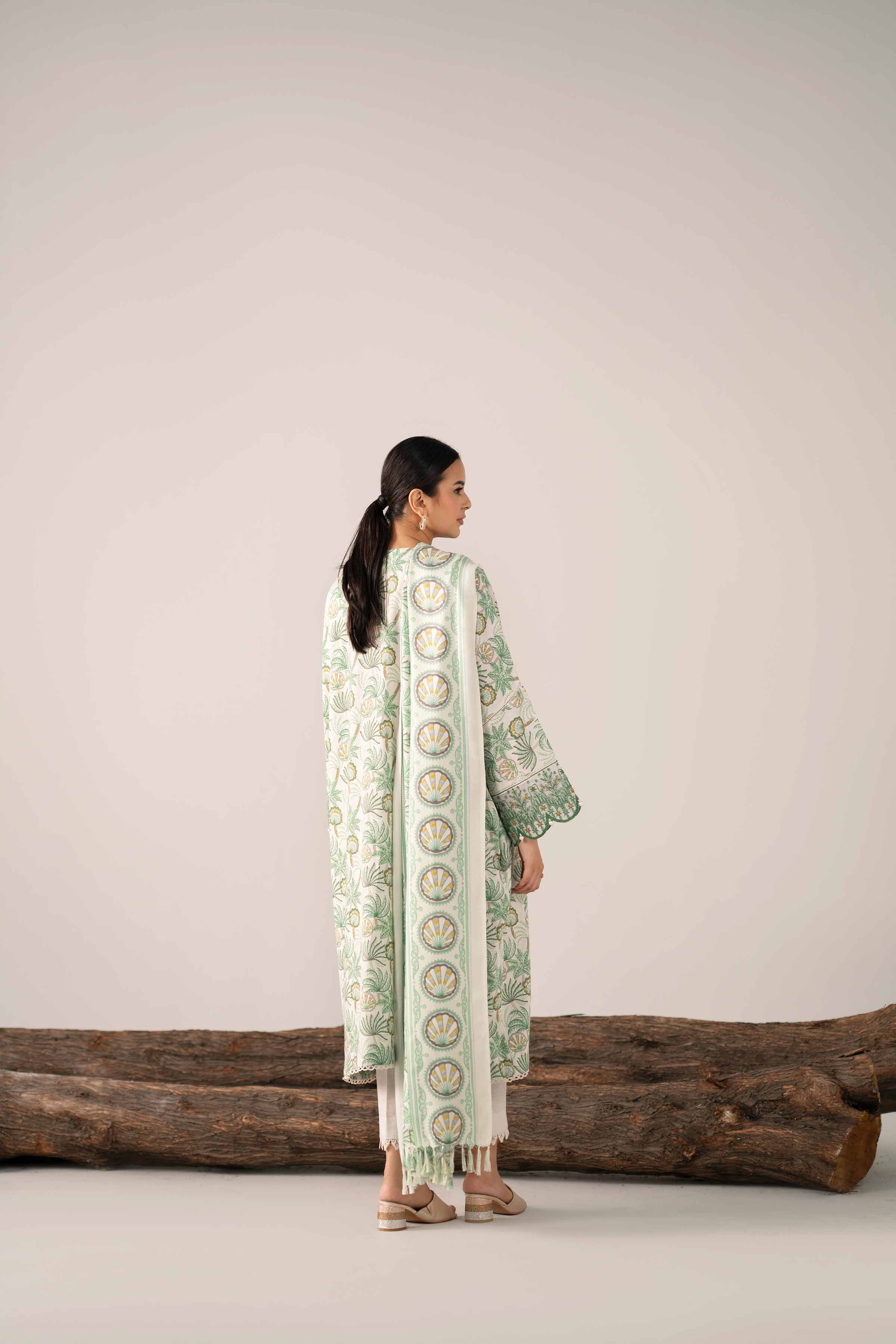3 Piece - Printed Embroidered Suit - 42503522