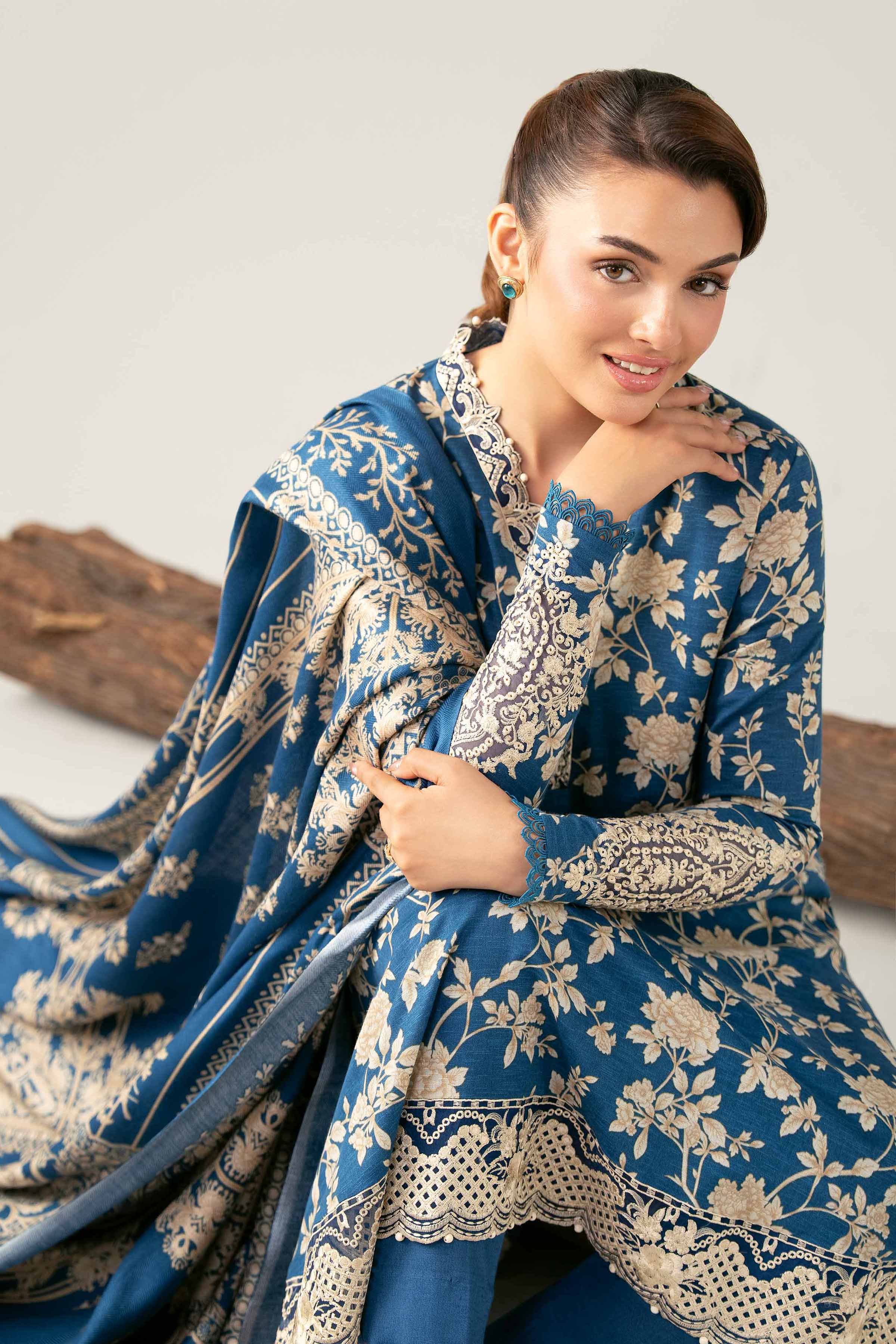 3 Piece - Printed Embroidered Suit - 42503529