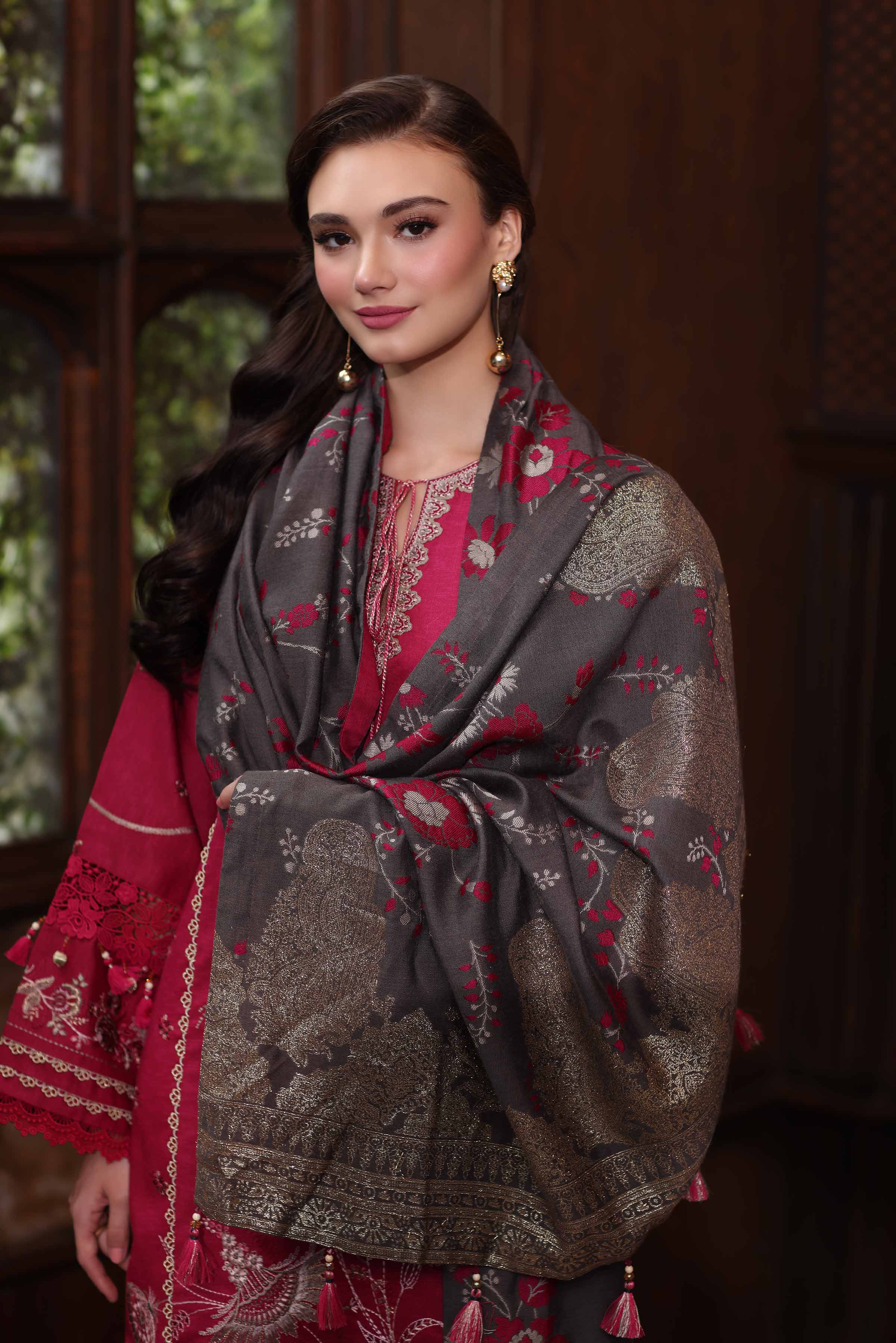 3 Piece - Printed Embroidered Suit - 42503566