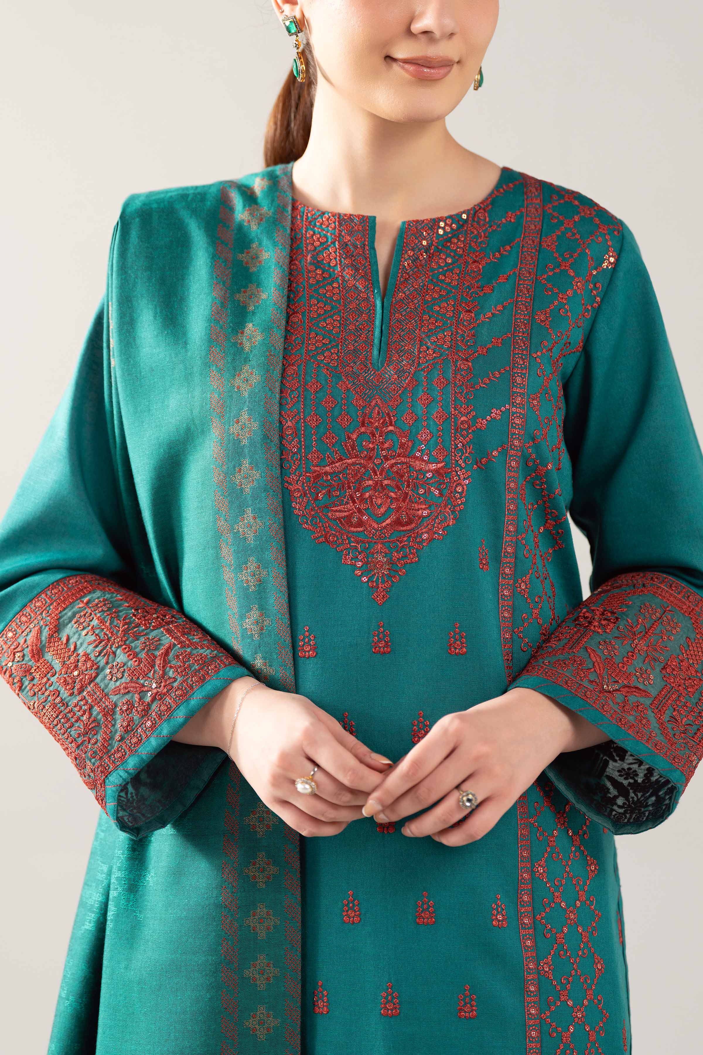 3 Piece - Embroidered Suit - 42503574