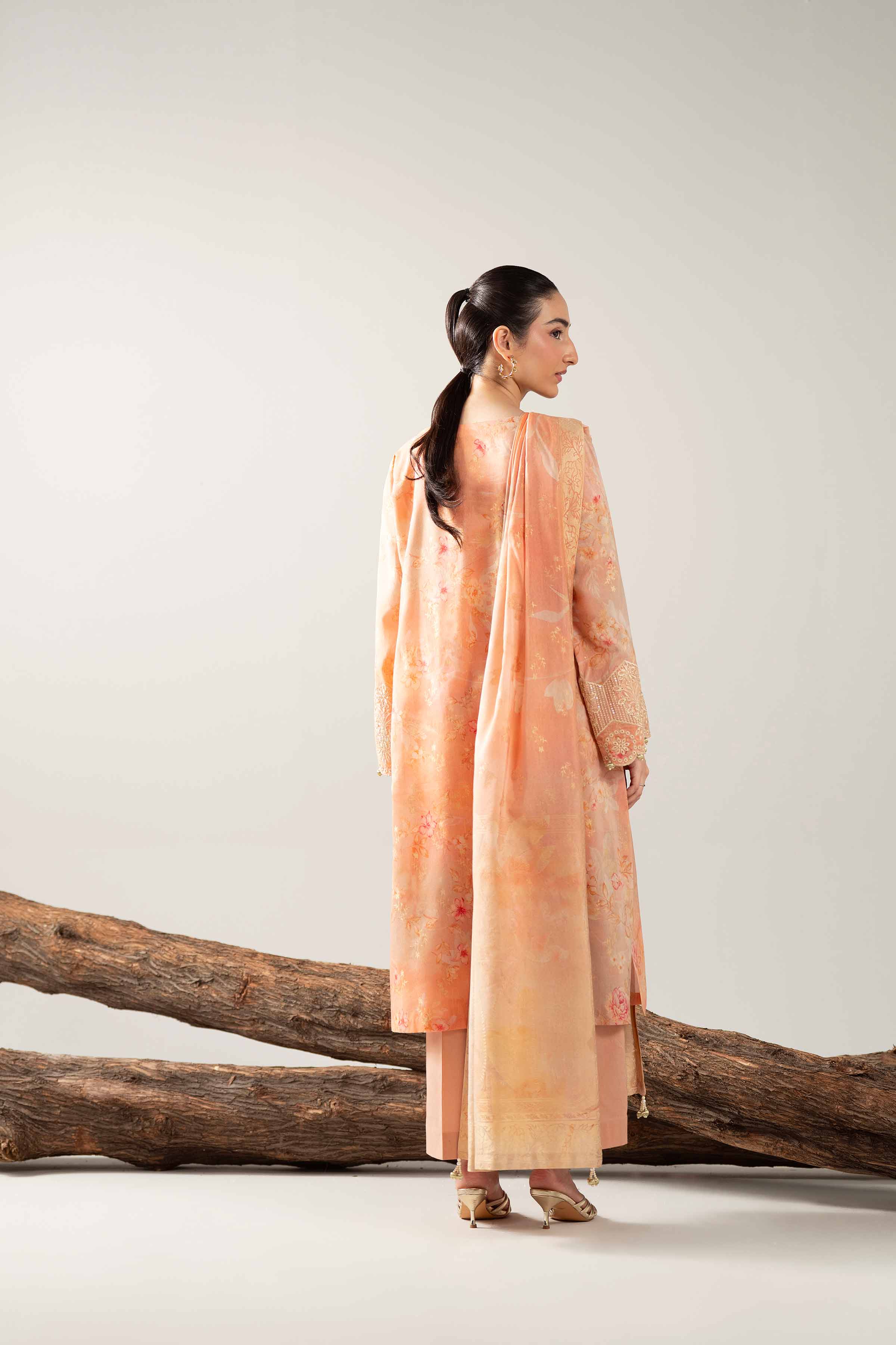 3 Piece - Digital Printed Embroidered Suit - 42503602