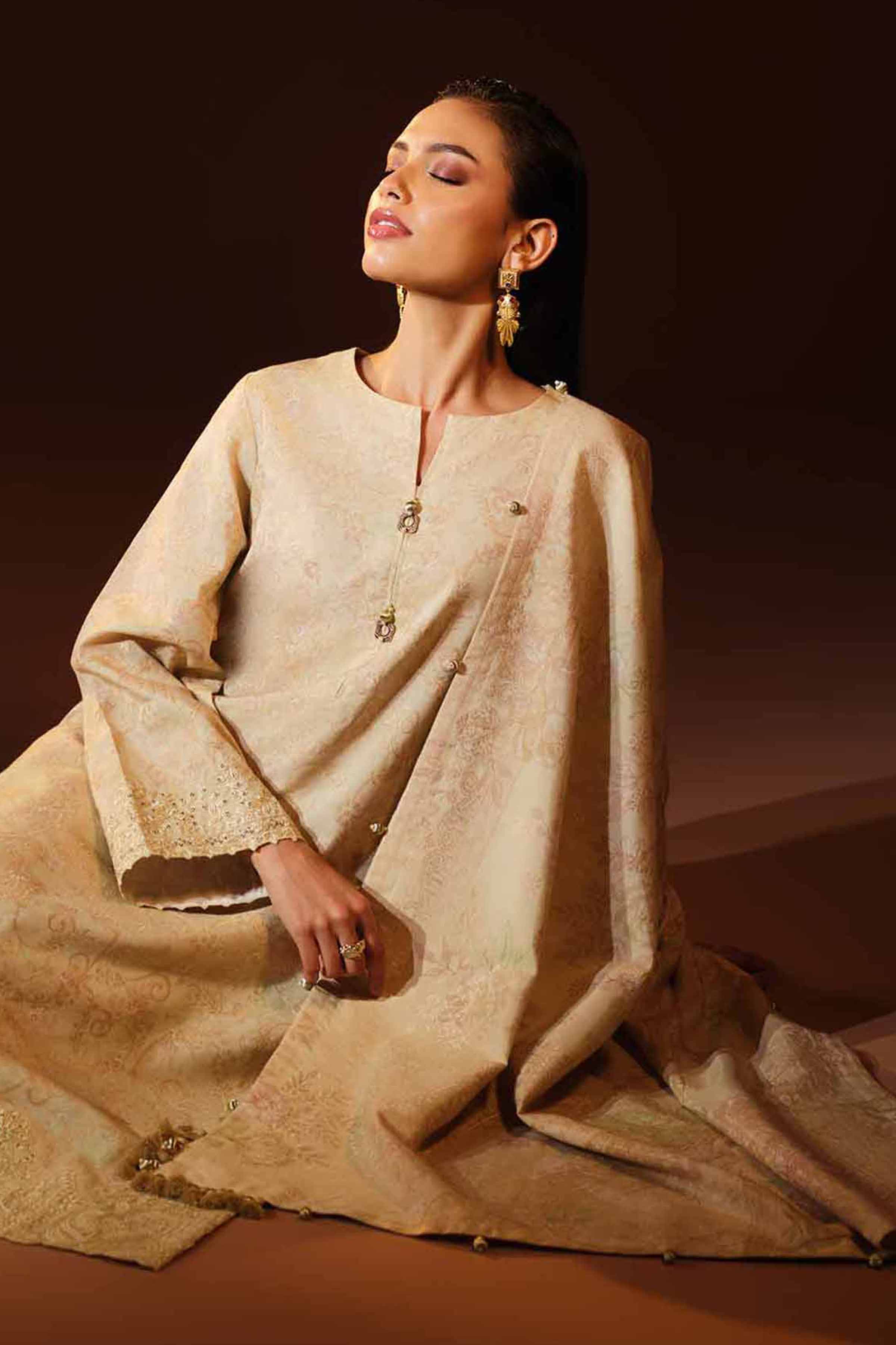 3 Piece - Digital Printed Embroidered Suit - 42503603