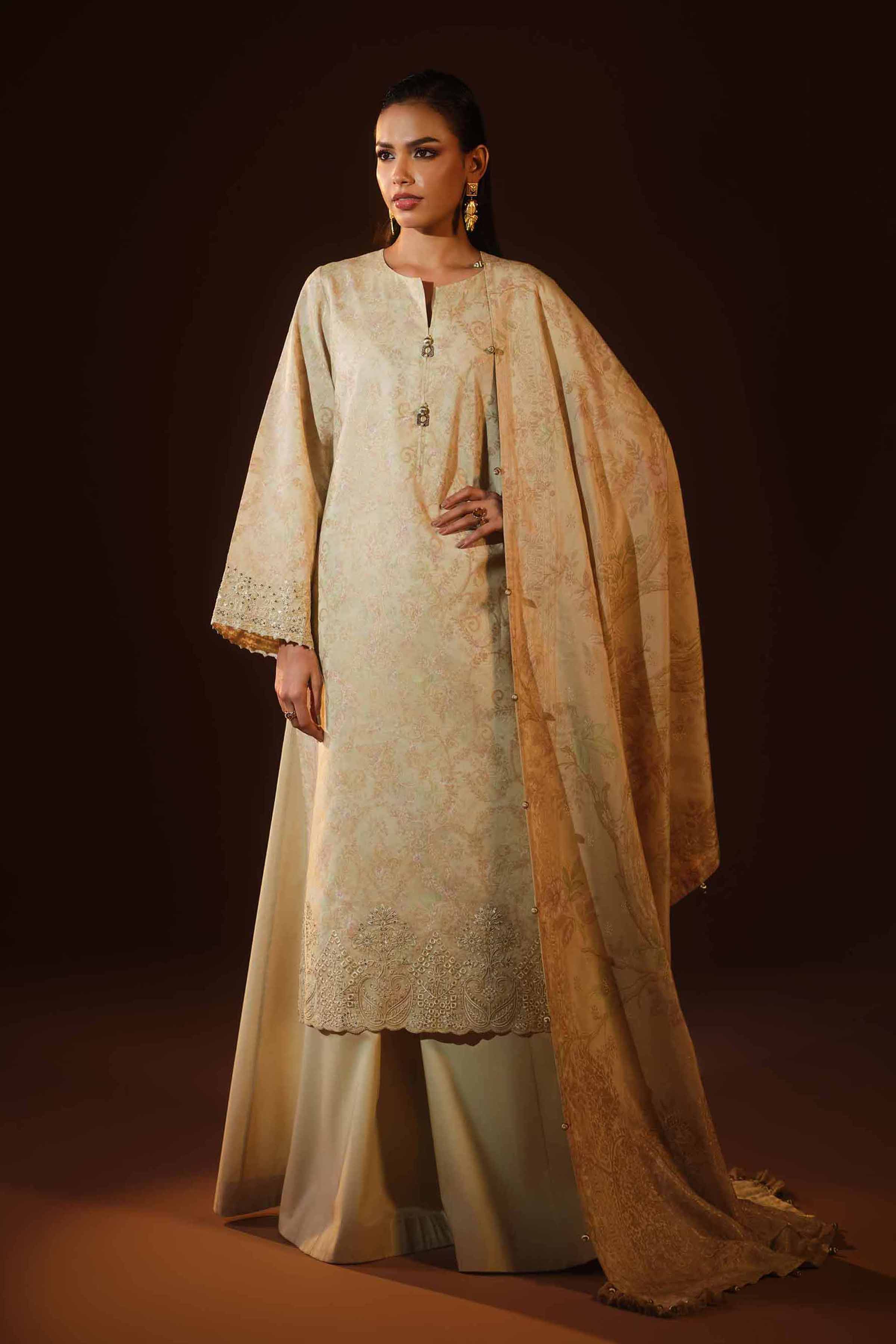 3 Piece - Digital Printed Embroidered Suit - 42503603